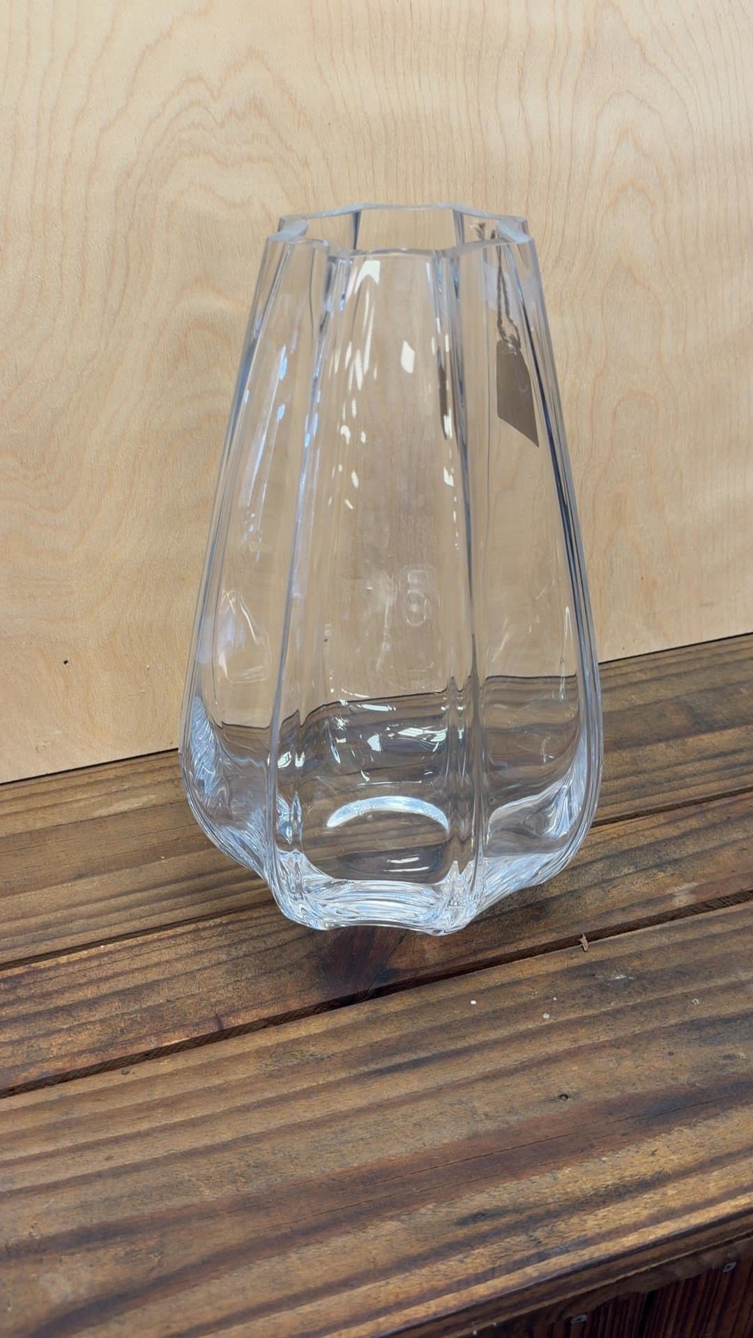 Clear Glass Vase - Image 1