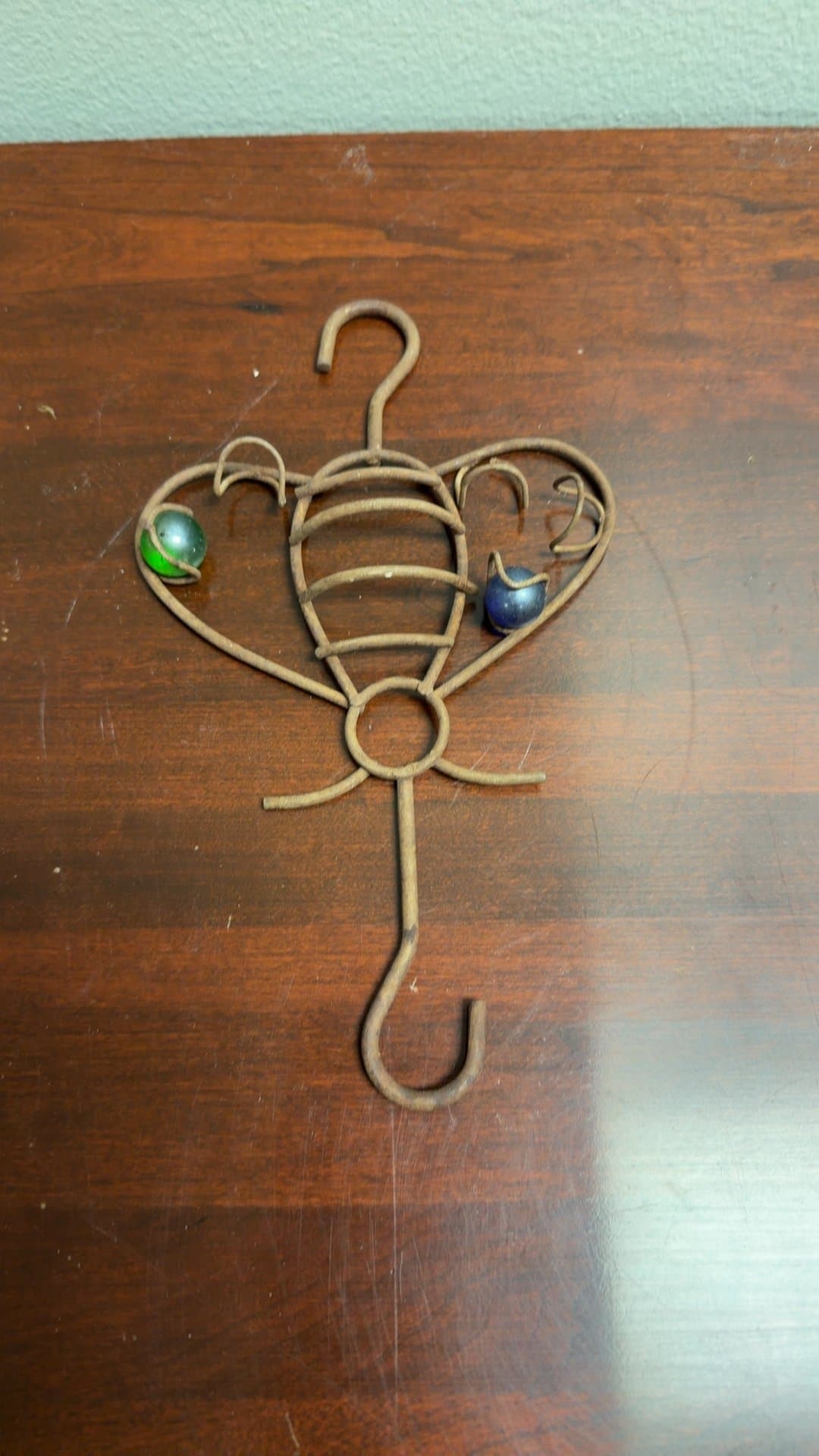 Rustic Metal Butterfly Wall Hook - Image 1