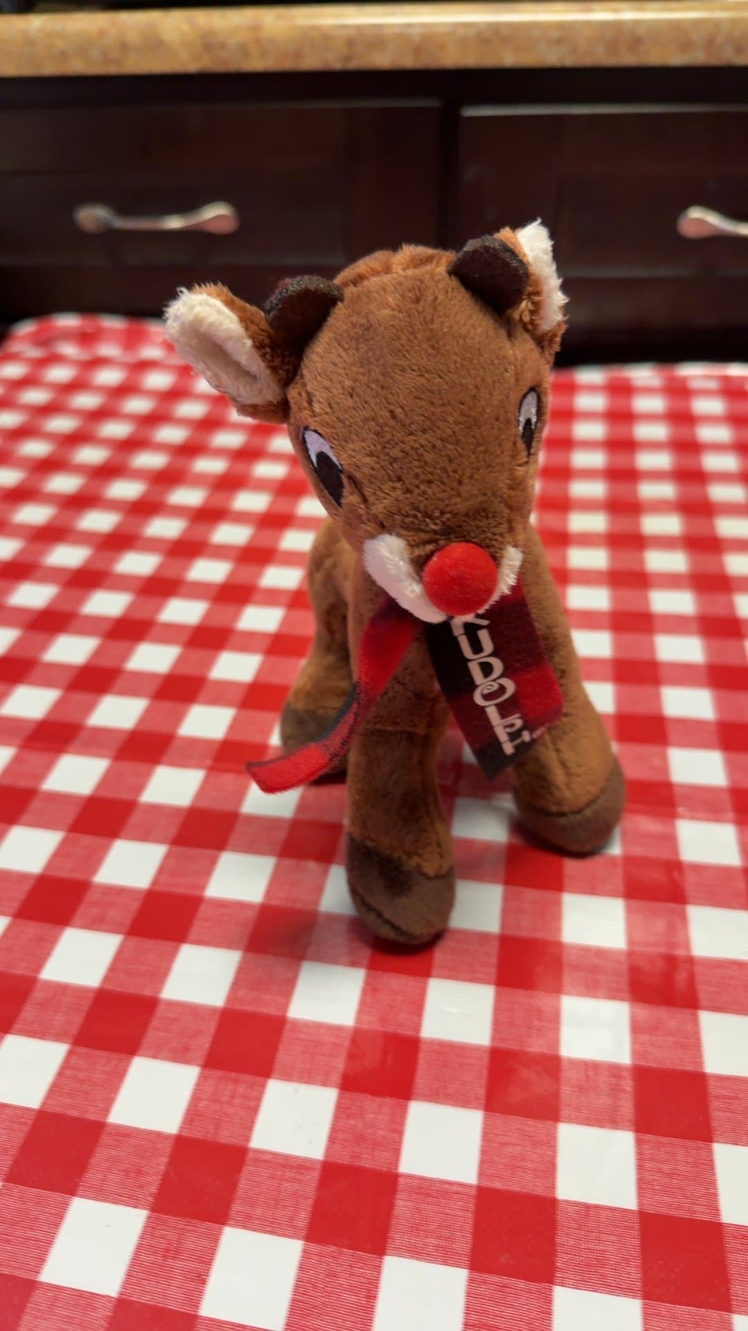 Rudolph the Red-Nosed Reindeer Plush with Scarf - Image 1