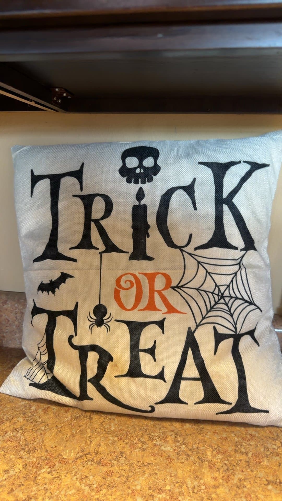 Halloween Trick or Treat Decorative Pillow - Image 1