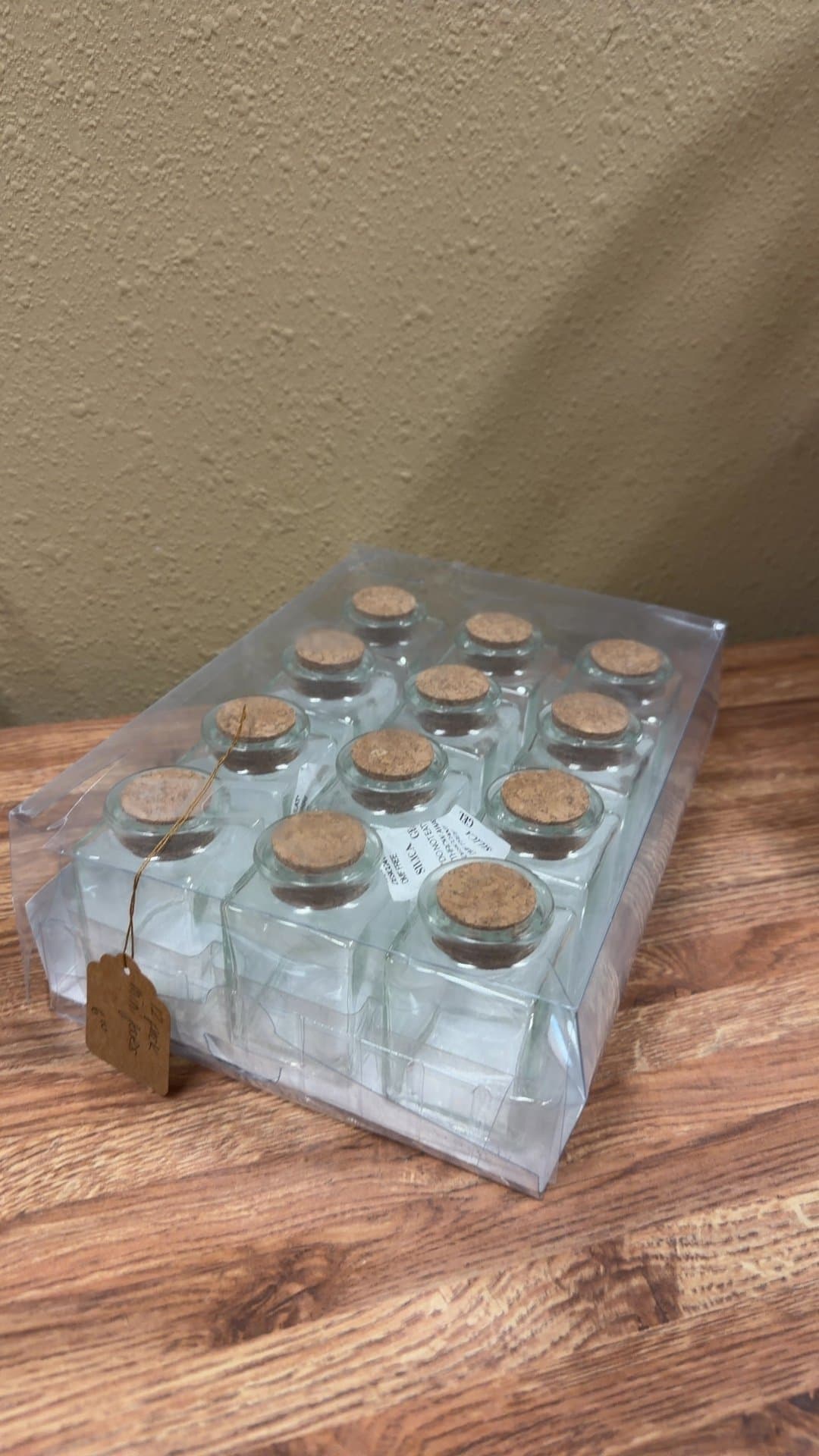 Set of Small Glass Bottles with Cork Stoppers - Image 1
