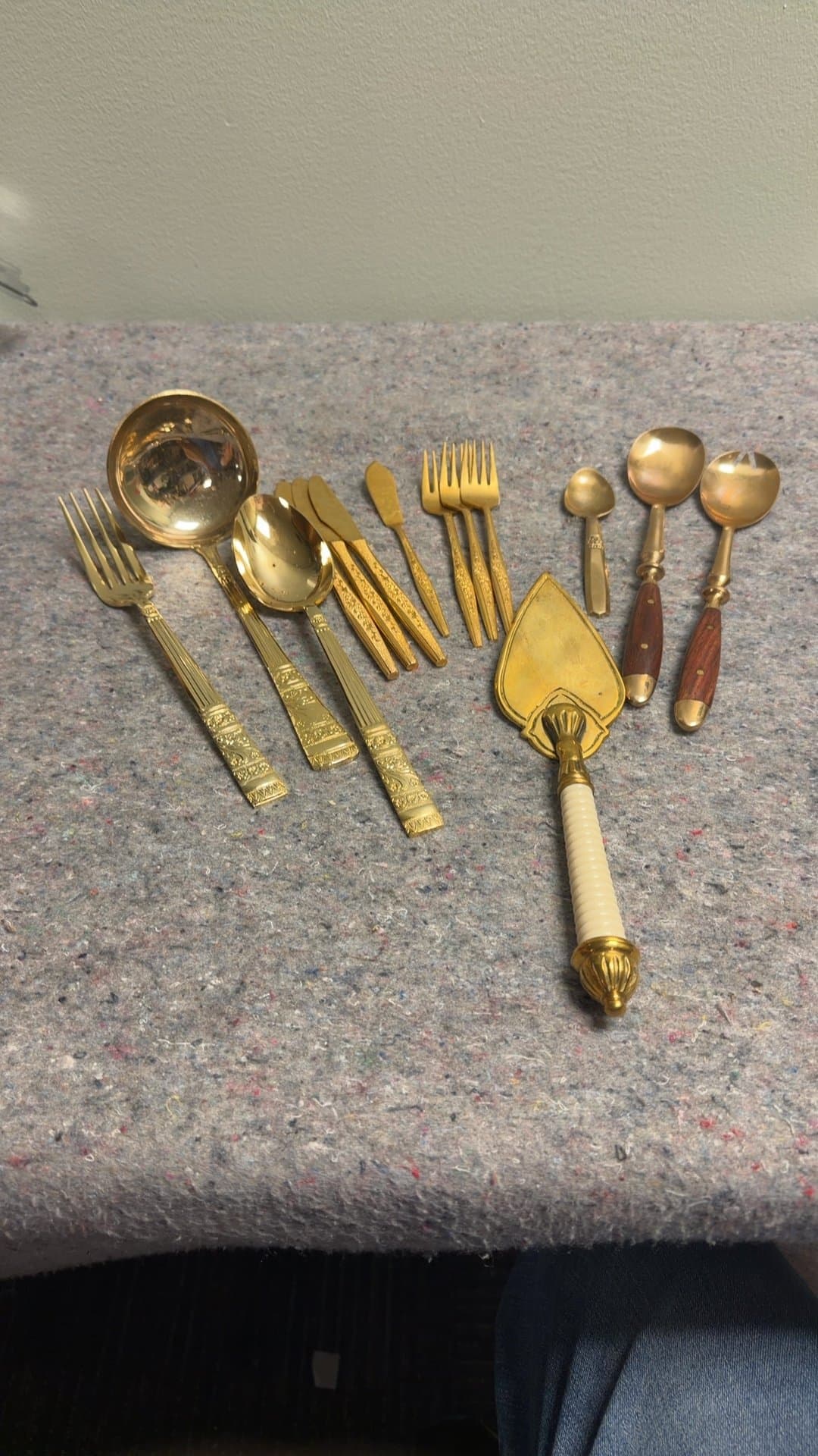Vintage Gold-Plated Flatware Set - Image 1