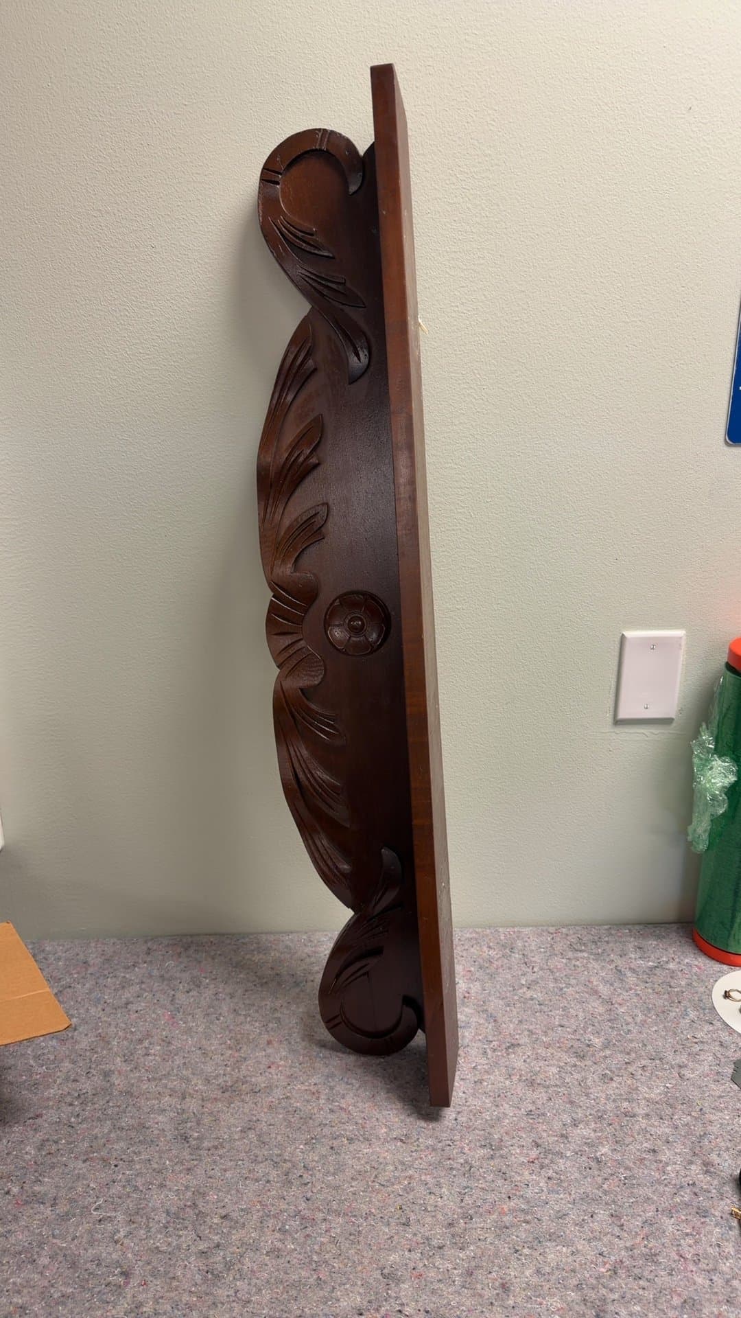 Carved Wooden Decorative Panel - Image 1