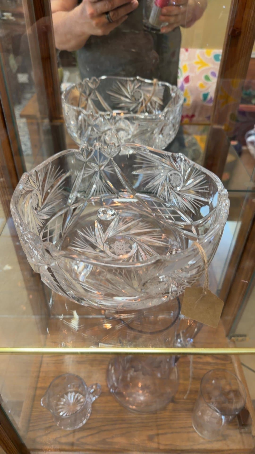 Lead Crystal Bowl with Star of David Design - Image 1