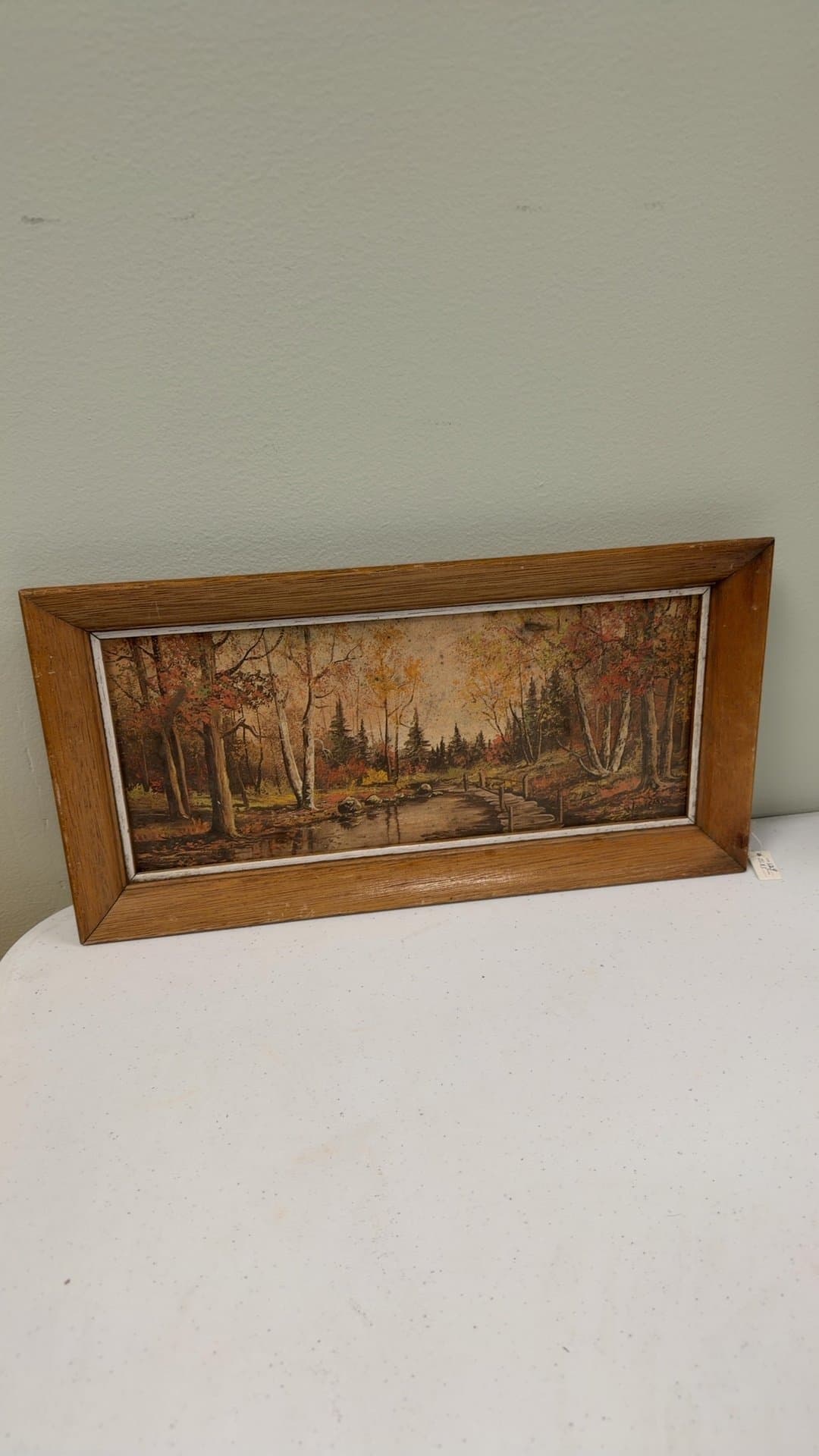 Framed Autumn Landscape Painting - Image 1