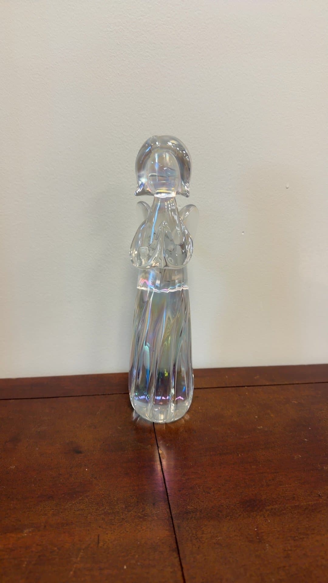 Iridescent Glass Angel Figurine - Image 1