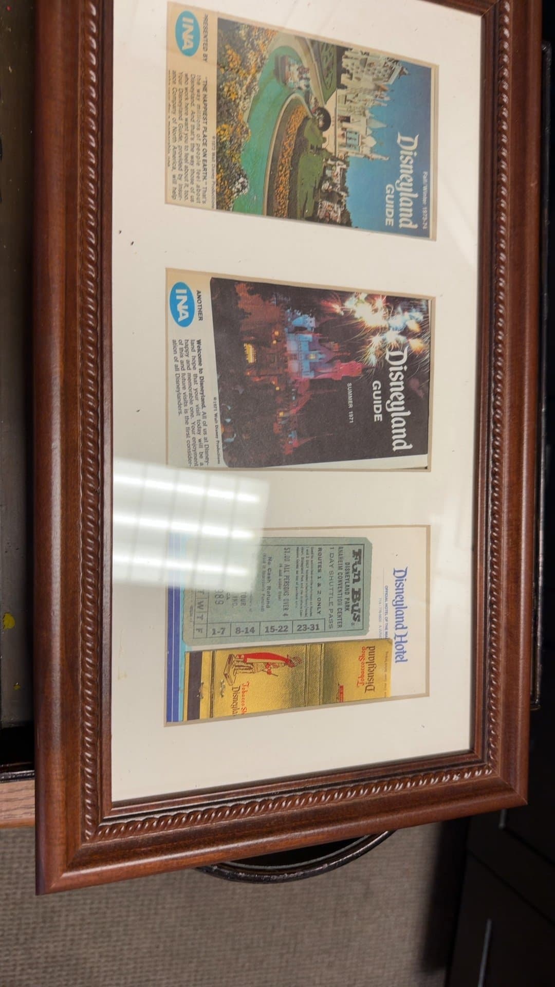 1970s Disneyland Memorabilia Framed Set - Image 1