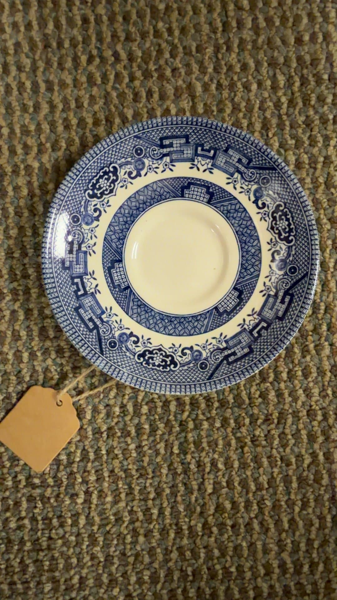 Churchill Blue Willow Ceramic Saucer - Image 1