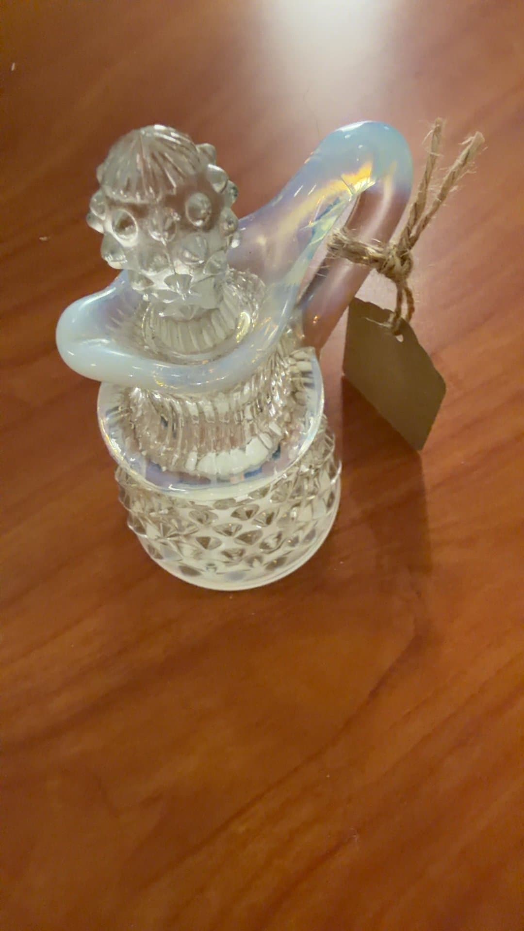 Fenton Hobnail Glass Moonstone Opalescent Cruet - Image 1