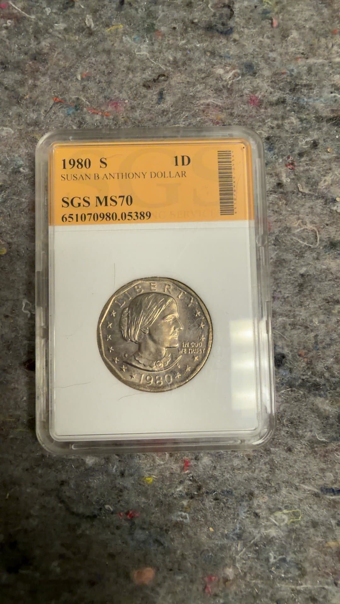 1980 Susan B. Anthony Dollar Coin - Image 1