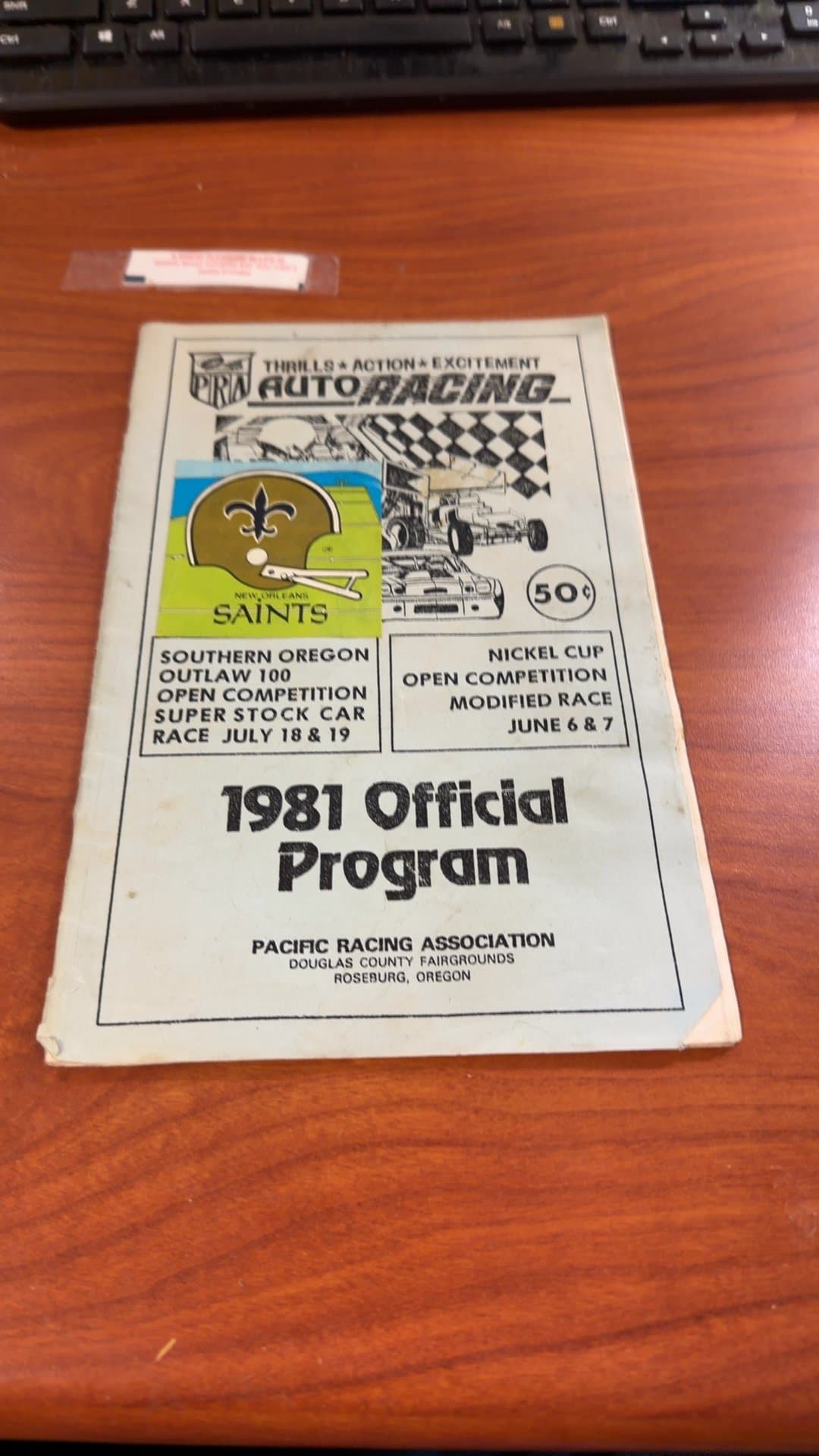1981 Pacific Racing Association Official Program - Image 1