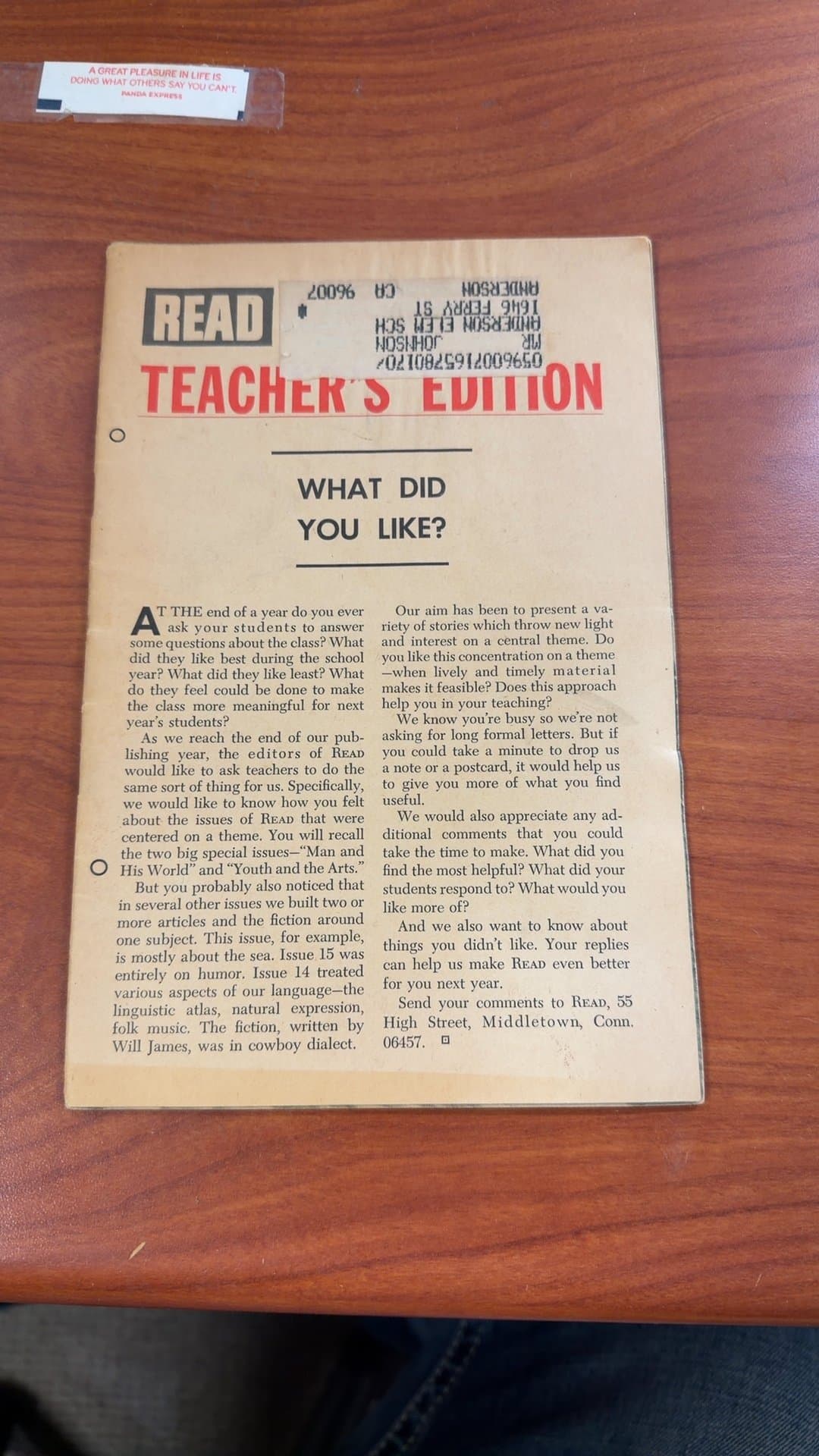 READ Teacher's Edition Booklet - Image 1