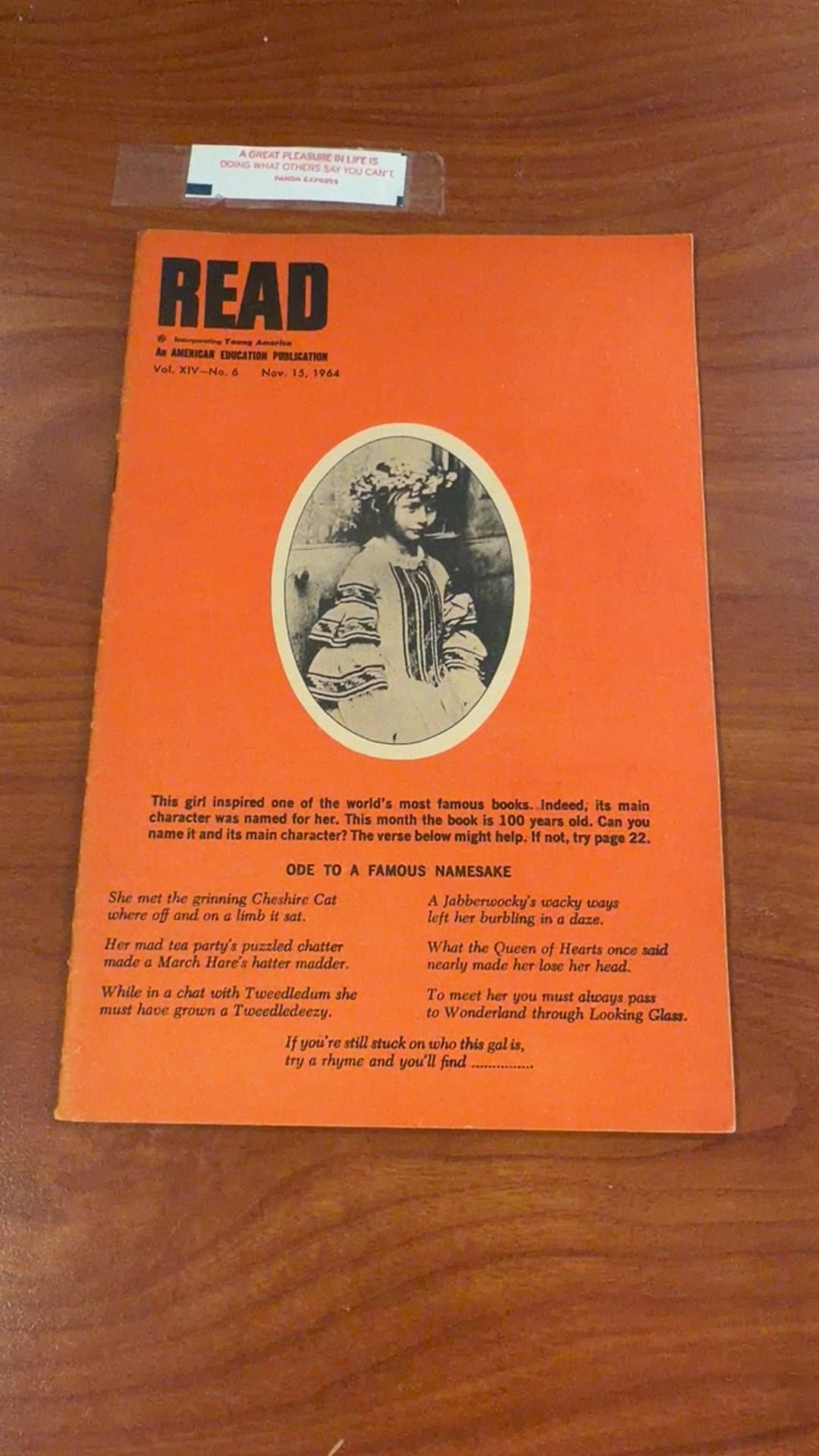 Read Magazine Vol. XIV No. 6, November 15, 1964 - Image 1