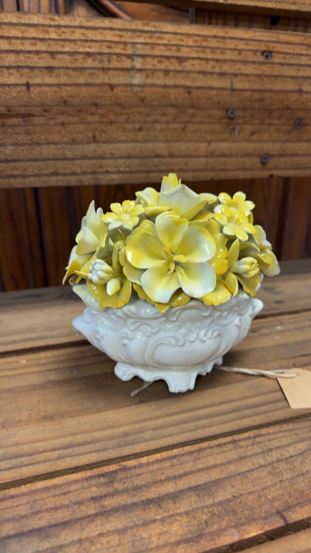 Italian Ceramic Floral Arrangement - Image 1