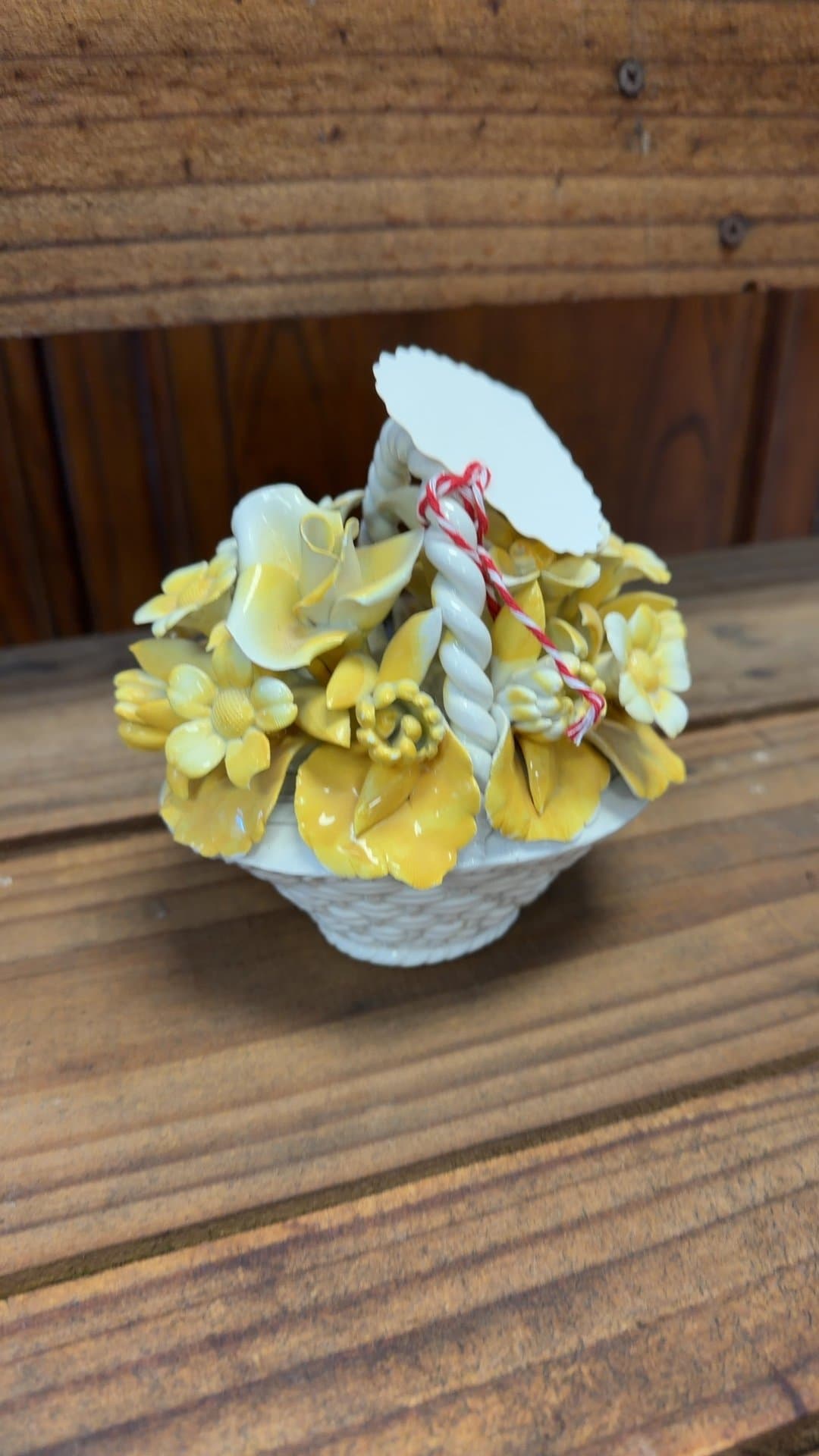 Italian Ceramic Flower Basket - Image 1