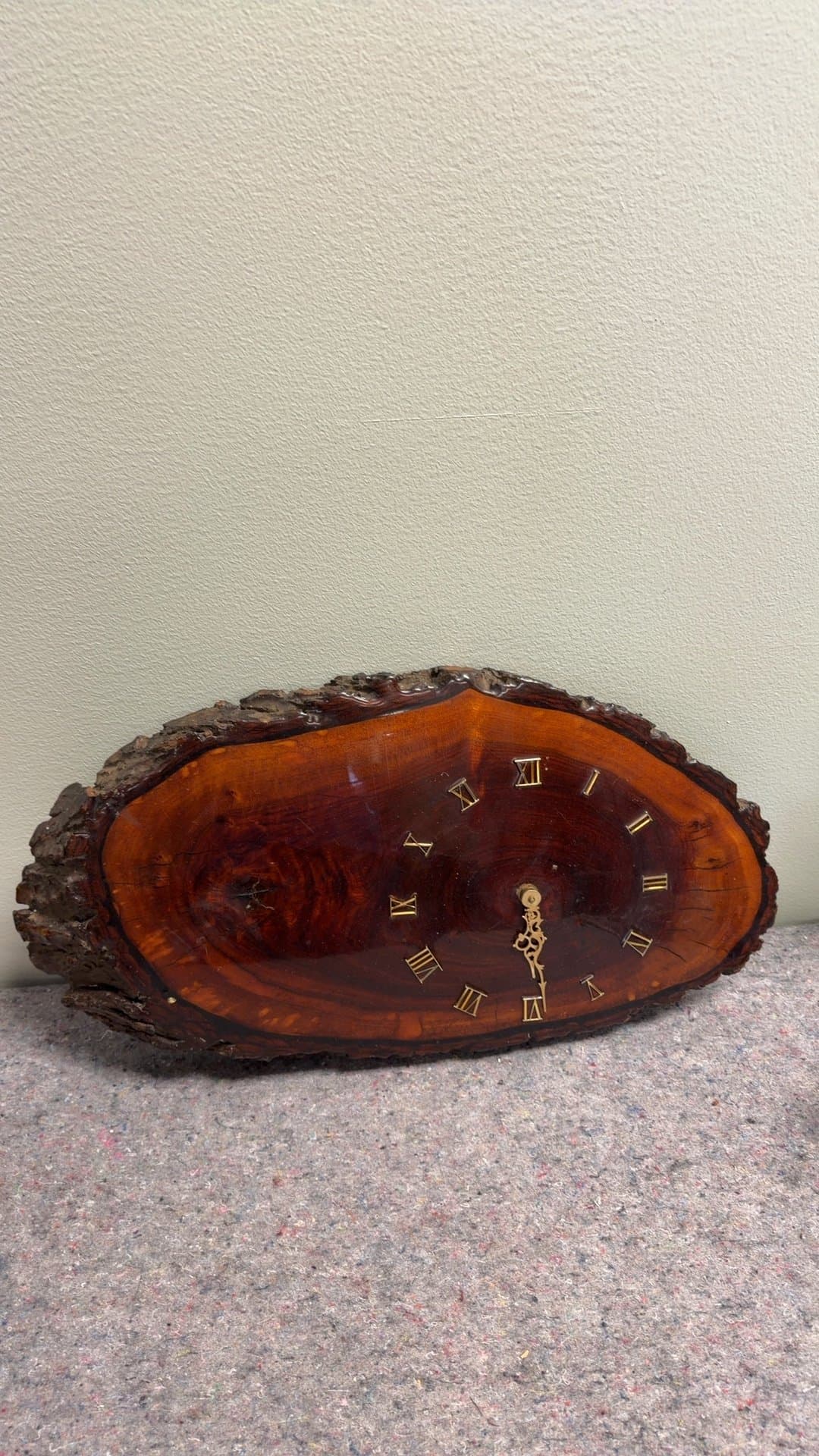 Rustic Hardwood Wall Clock - Image 1
