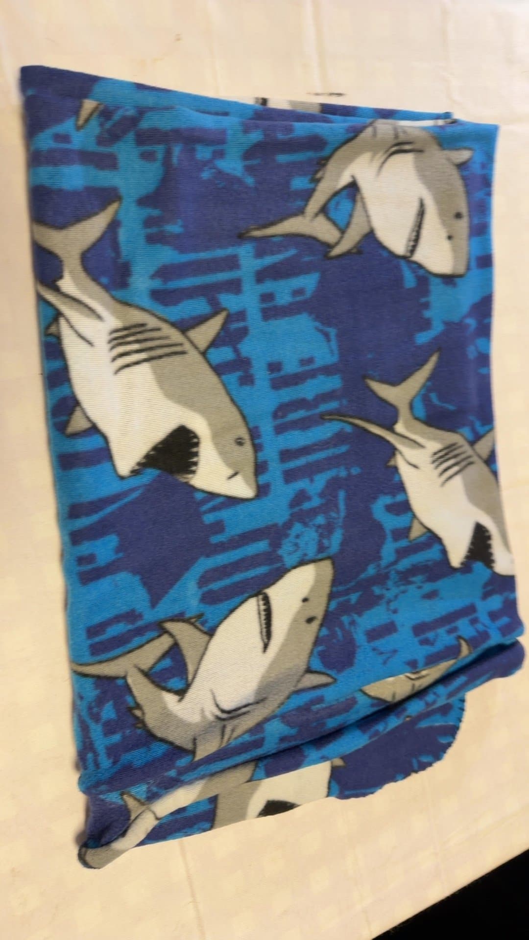 Shark Print Fleece Throw - Image 1