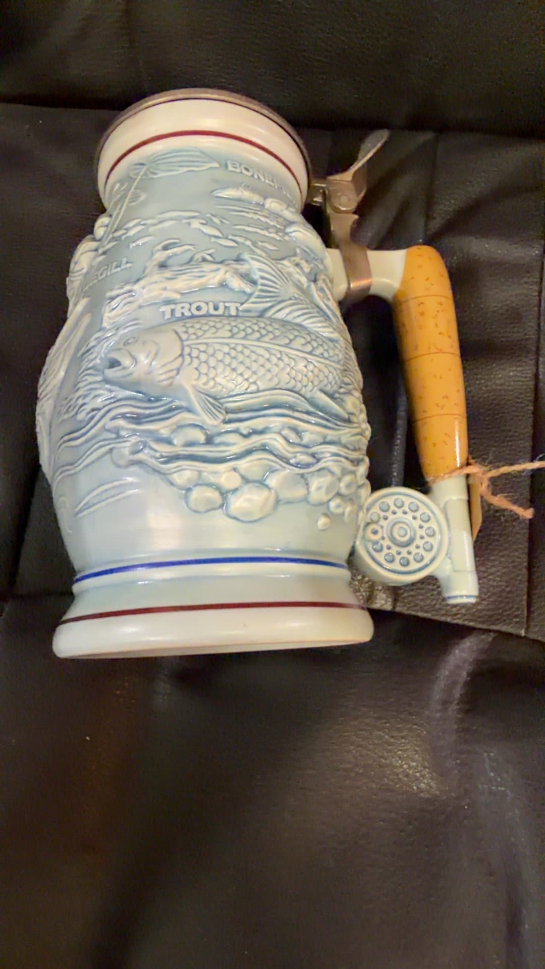 1990 Avon Freshwater Fishing Beer Stein - Image 1