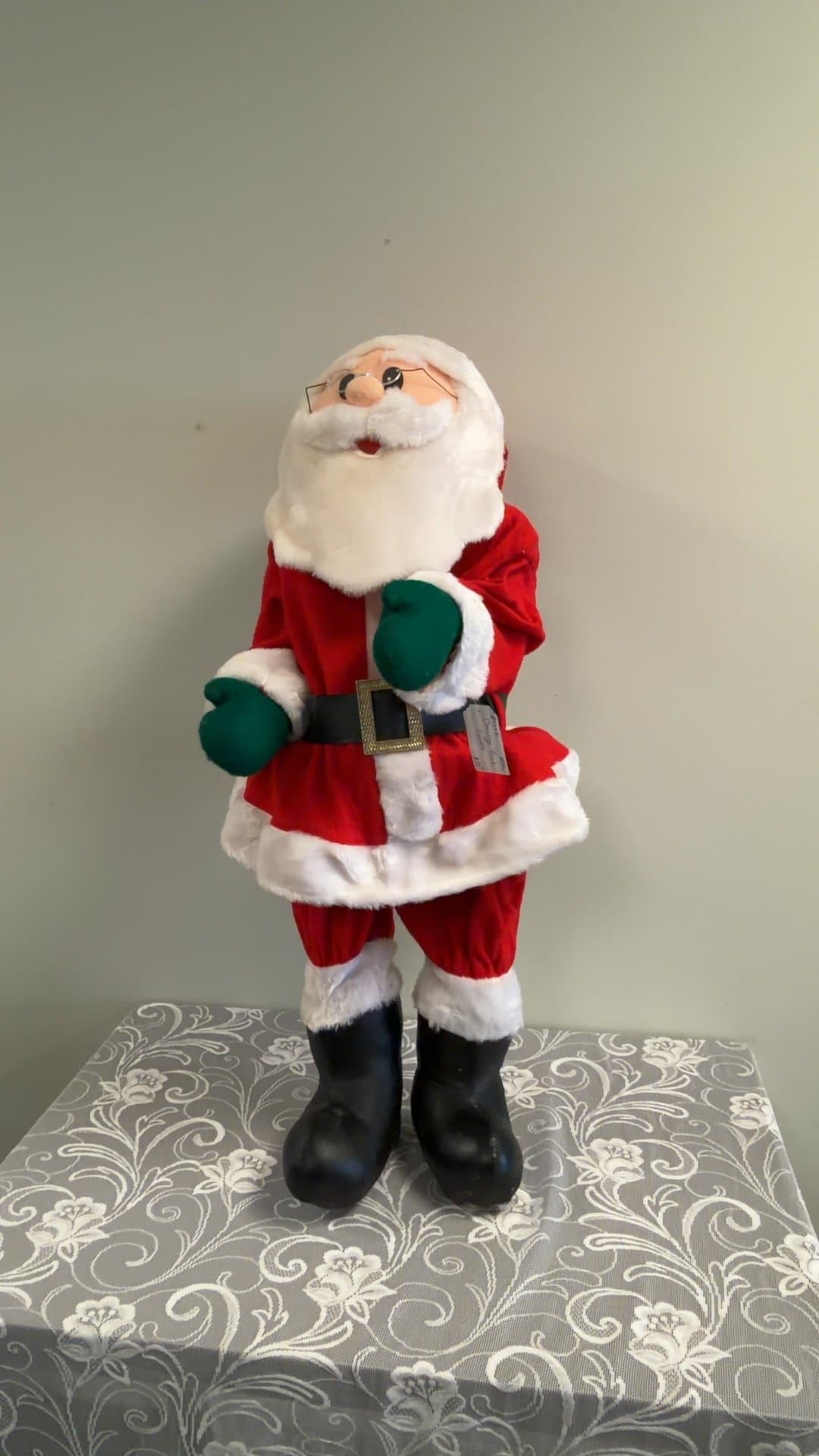 Vintage Telescoping Animated Santa Claus Figure - Image 1