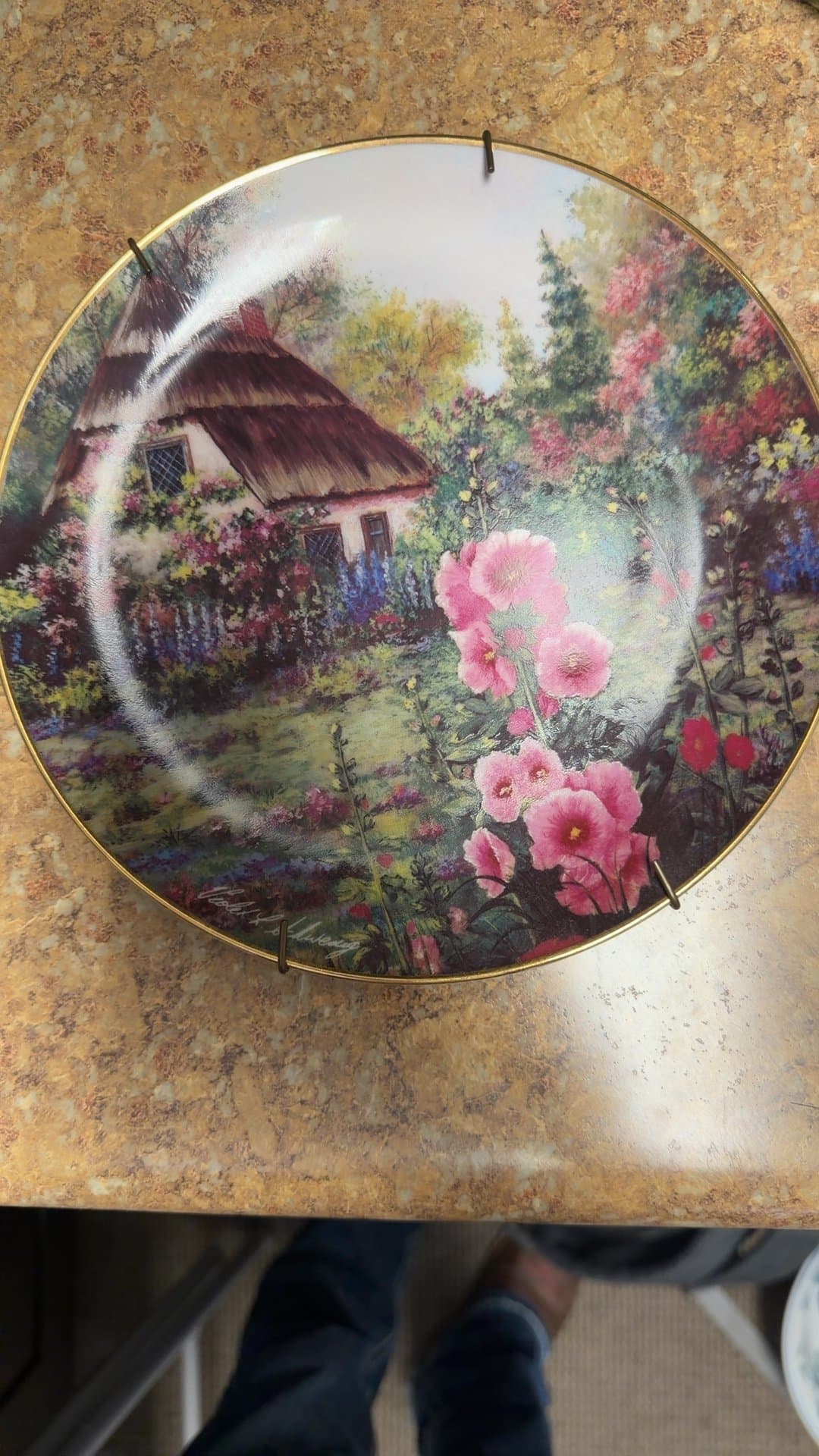 Hollyhock Cottage Limited Edition Decorative Plate - Image 1