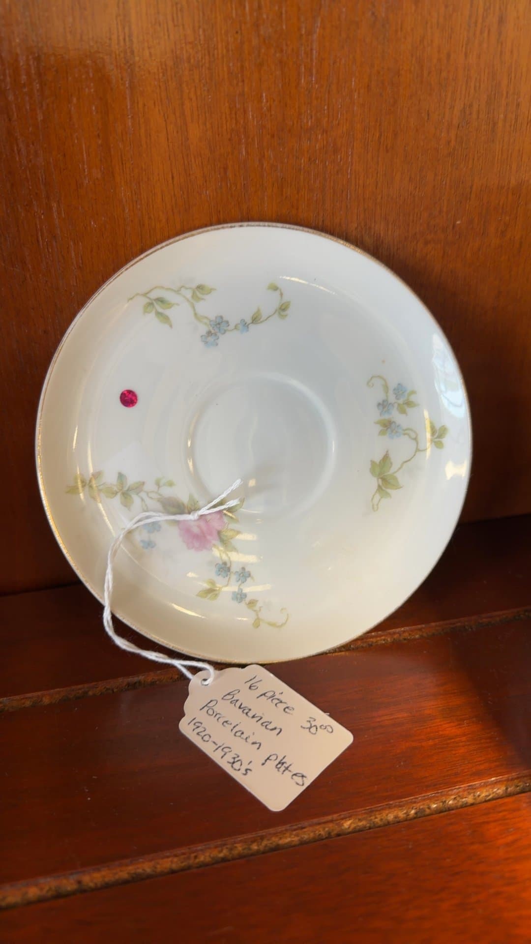 Vintage Bavarian Porcelain Plate Set - Image 1
