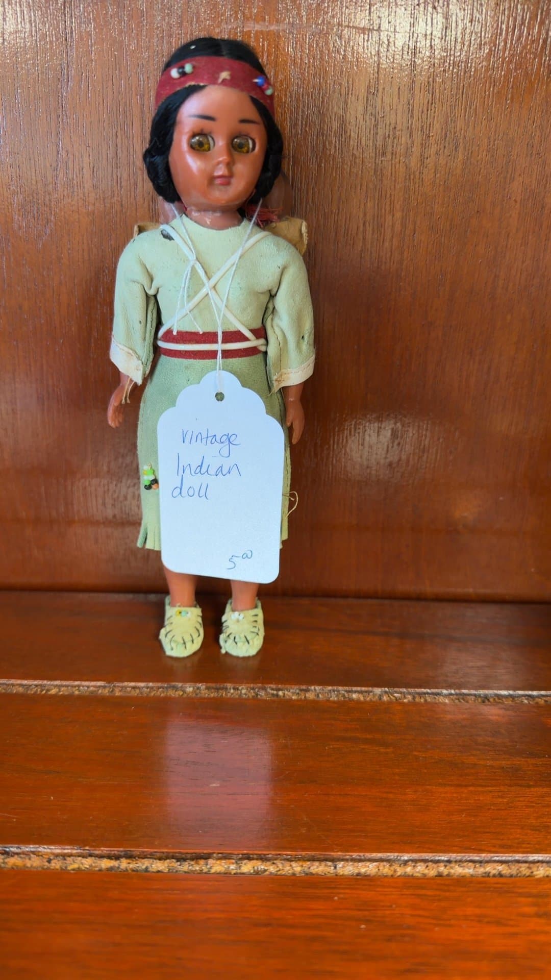 Vintage Native American Doll with Babies - Image 1