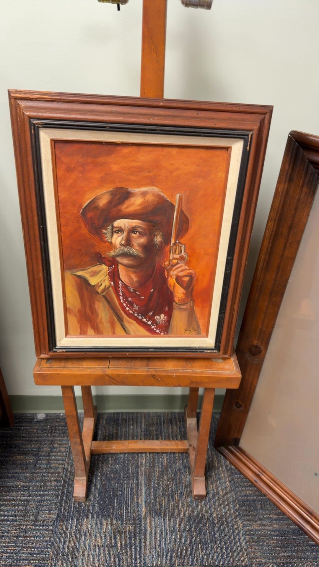Western Cowboy Portrait Painting - Image 1