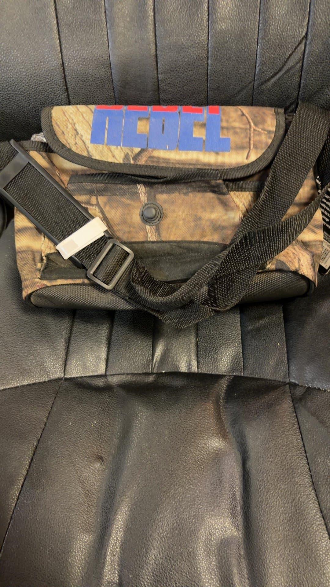Camo Shoulder Bag with 'Rebel' Logo - Image 1