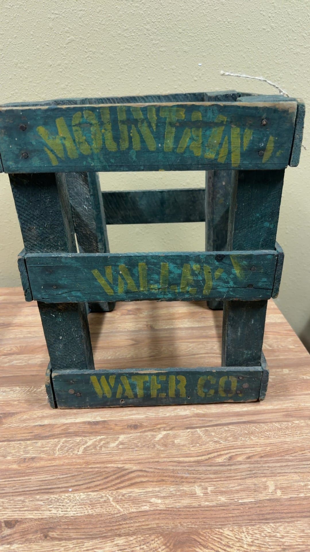 Vintage Wooden Water Crate - Image 1