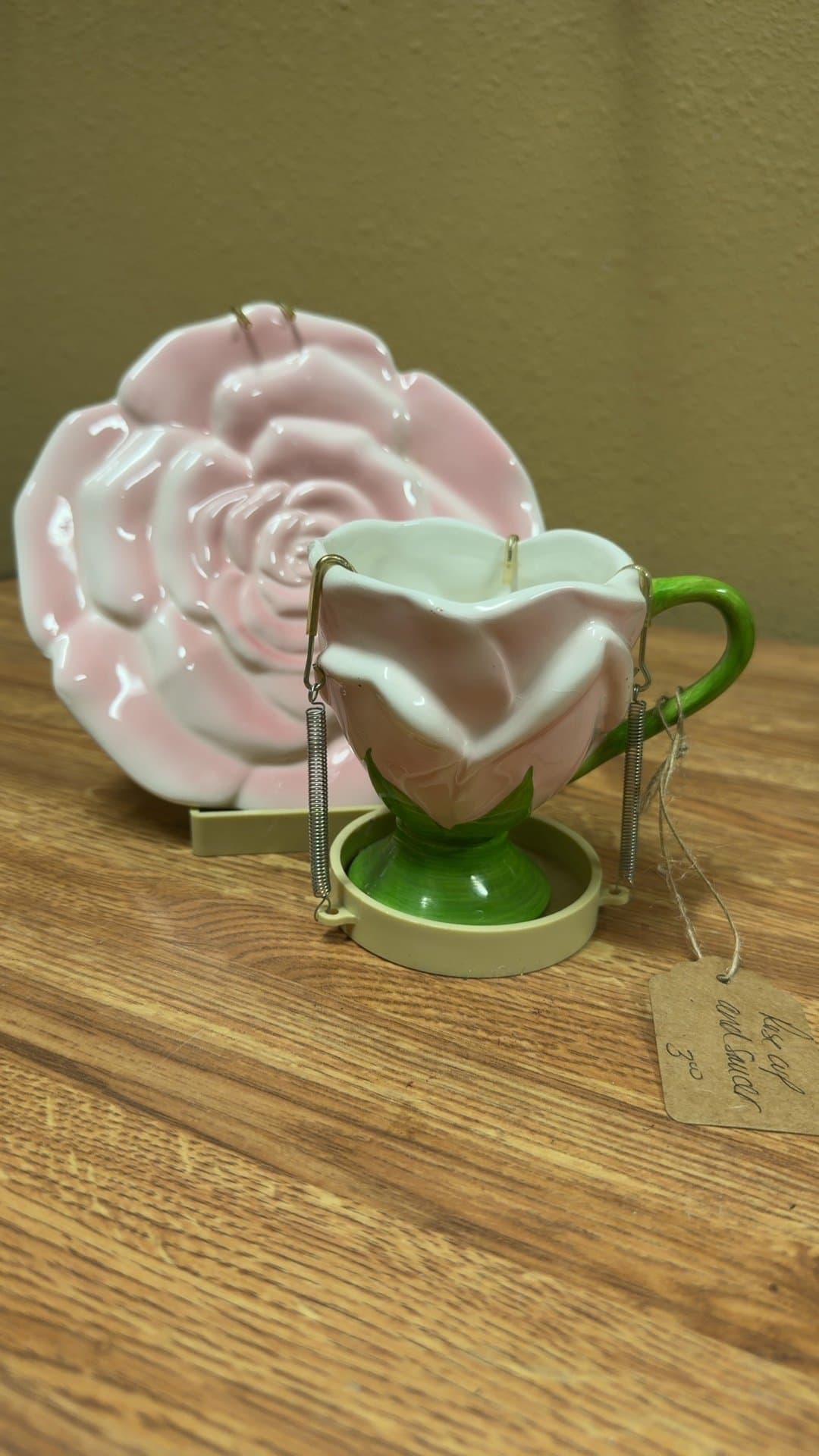 Vintage Rose Shaped Cup and Saucer Set - Image 1