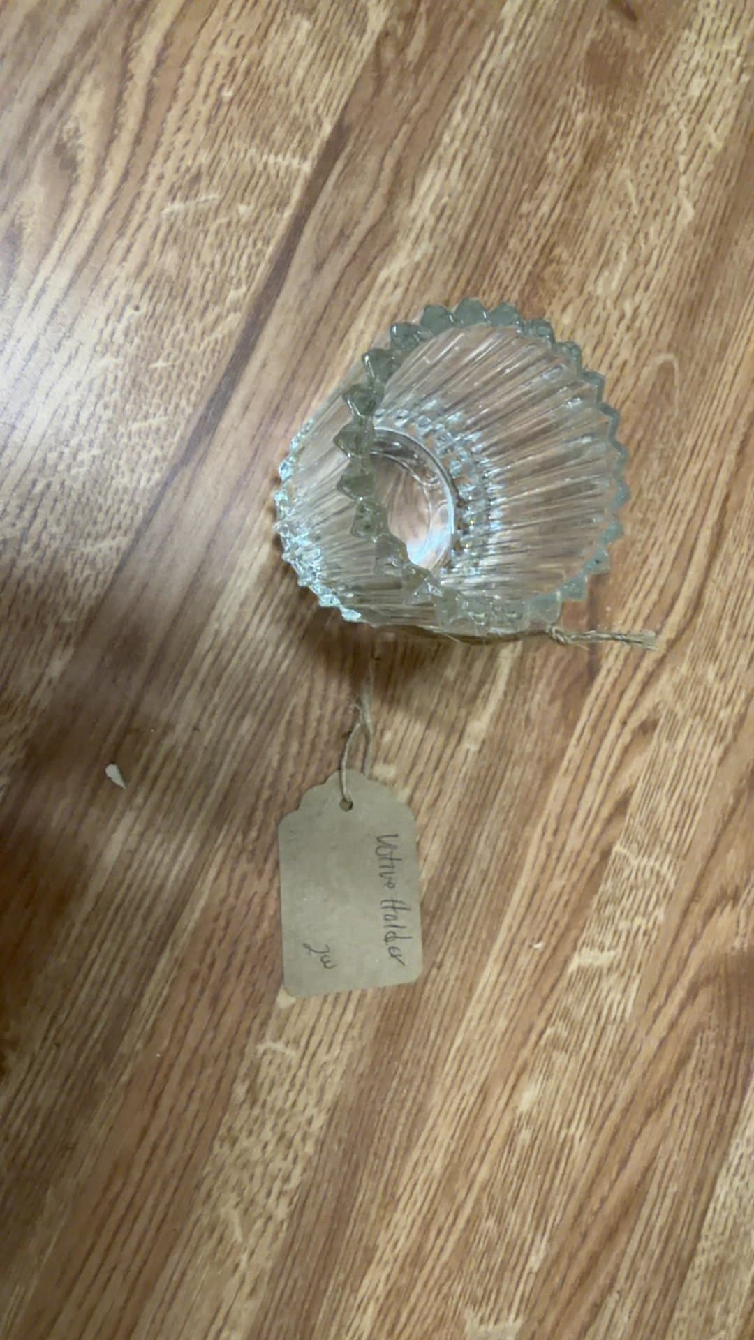 Vintage Glass Votive Holder - Image 1