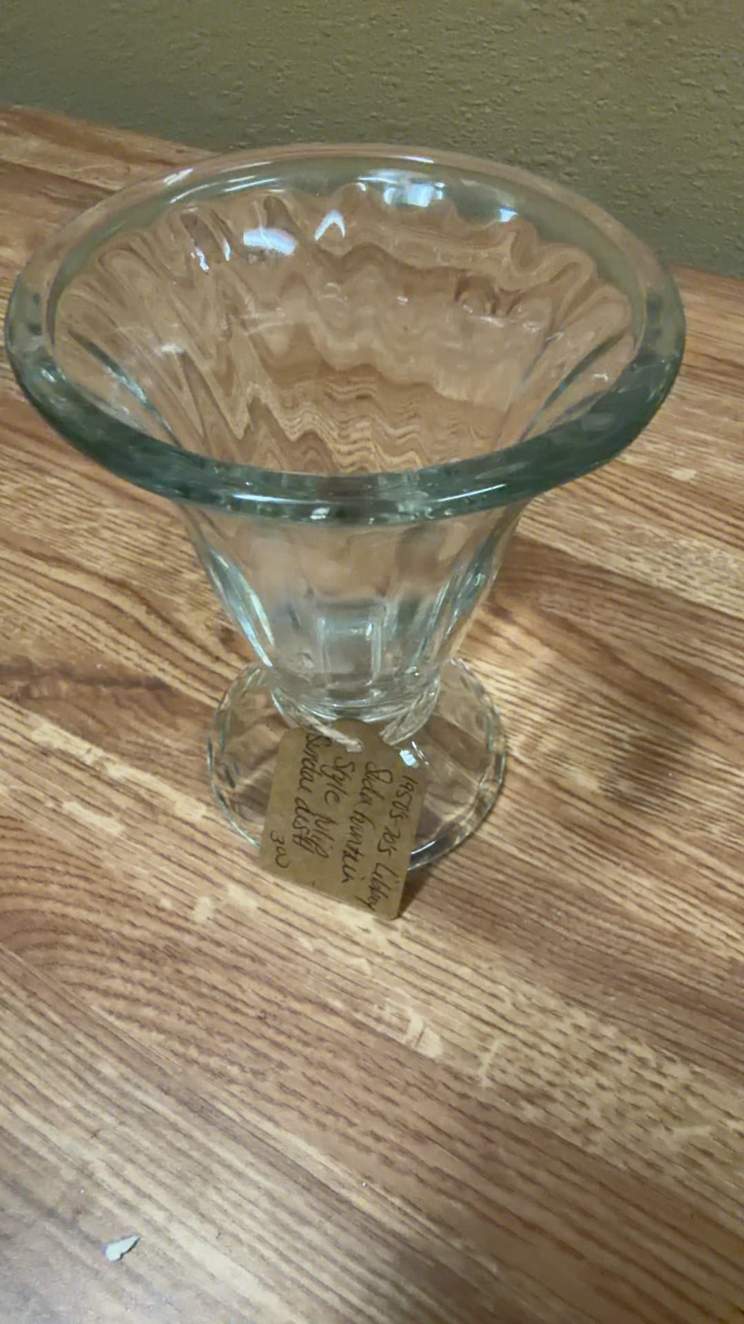Vintage Glass Ice Cream Sundae Dish