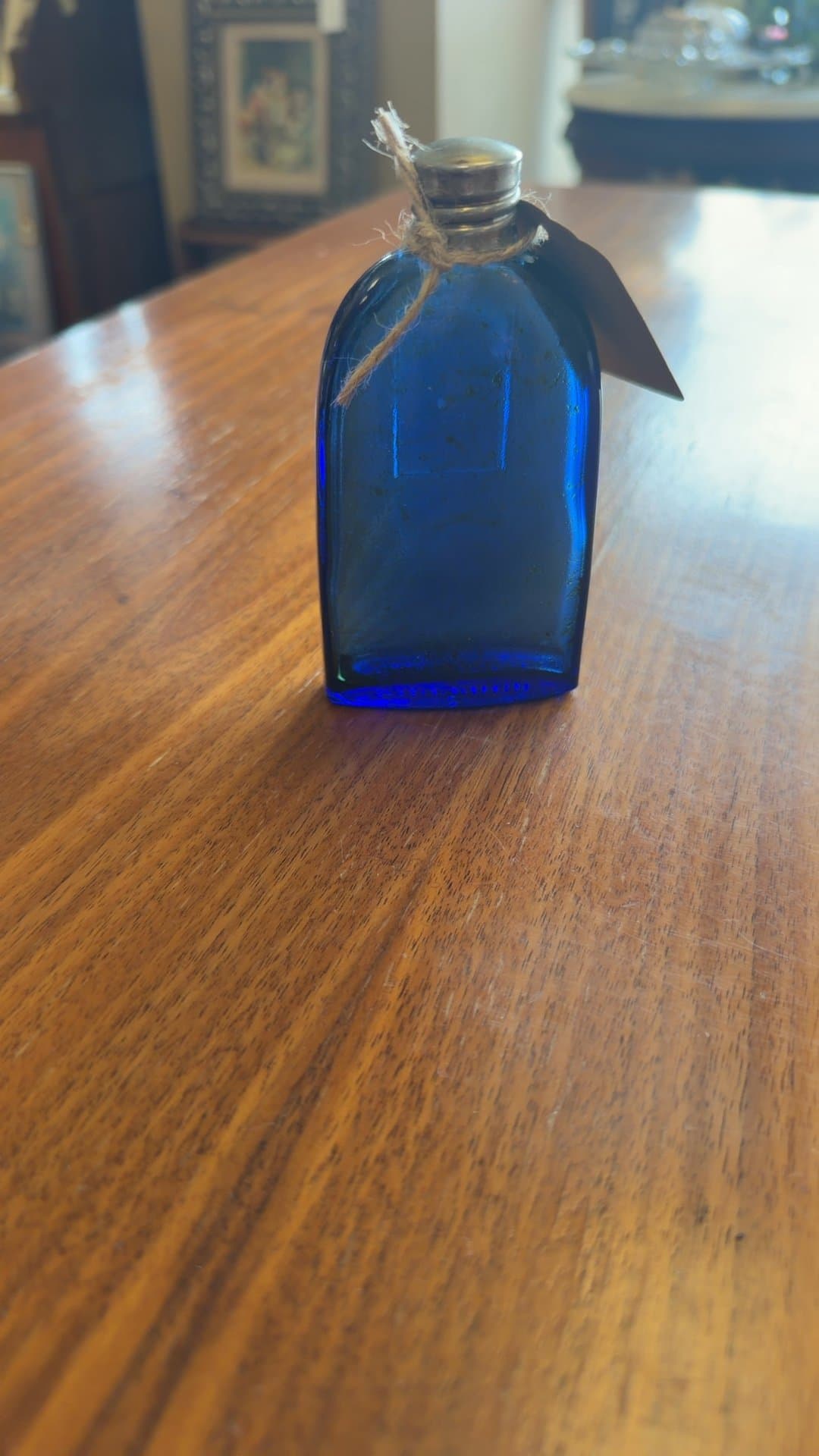 1930s-40s Bourjois 'Evening in Paris' Cobalt Glass Bottle - Image 1