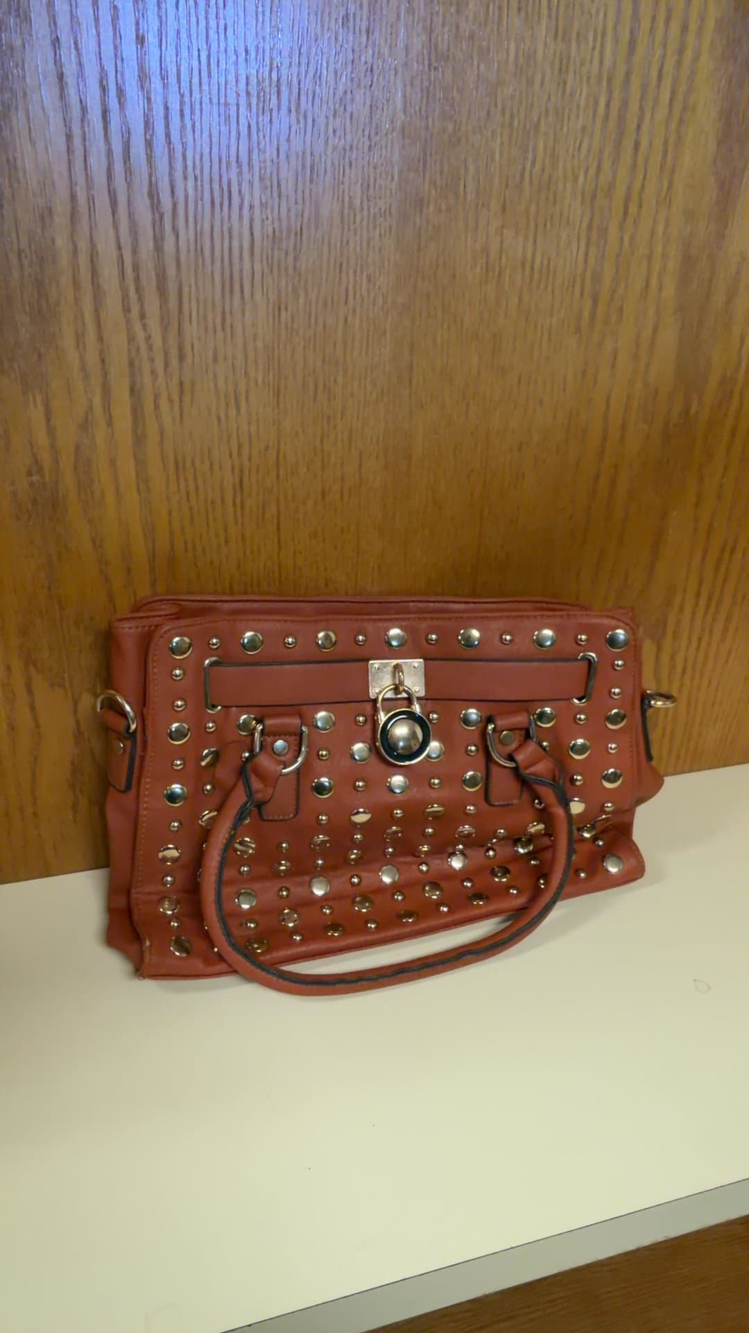 Studded Leather Handbag - Image 1