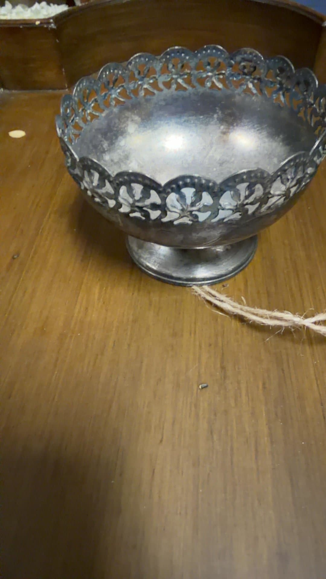 Silverplate Reticulated Compote Bowl - Image 1