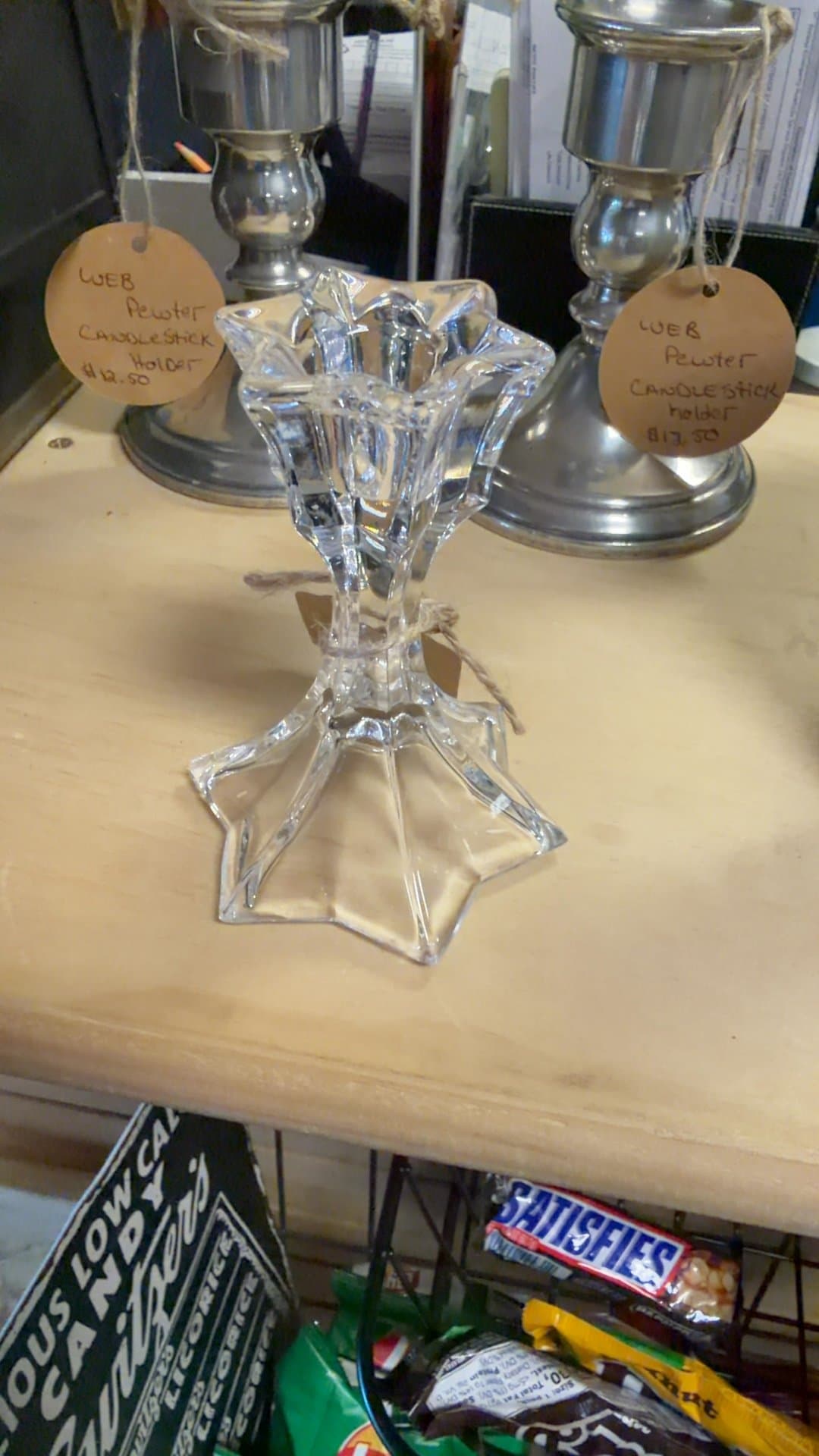 Crystal Star-Shaped Candle Holder - Image 1