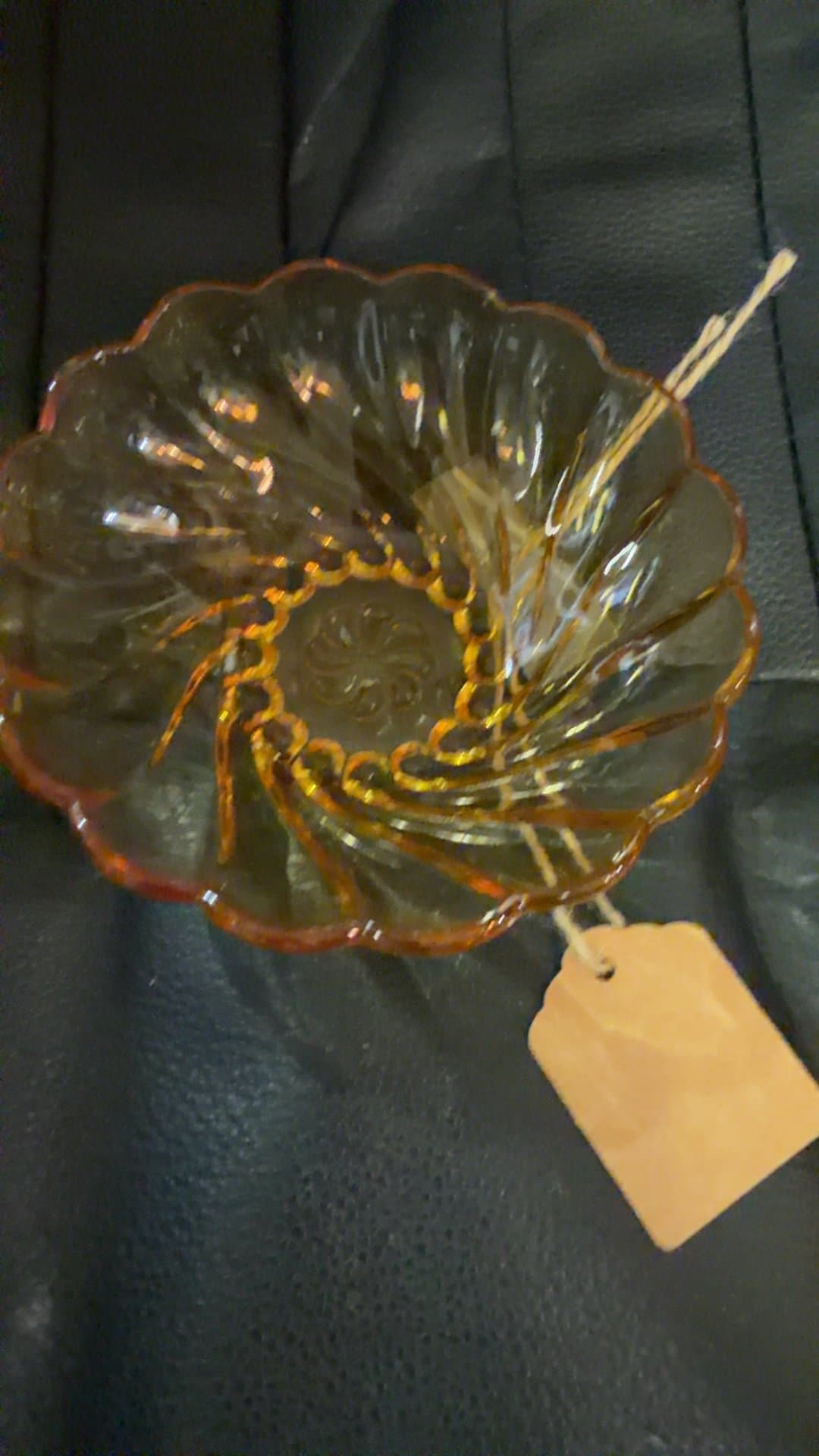 Hazel Atlas Colonial Swirl Glass Bowl - Image 1
