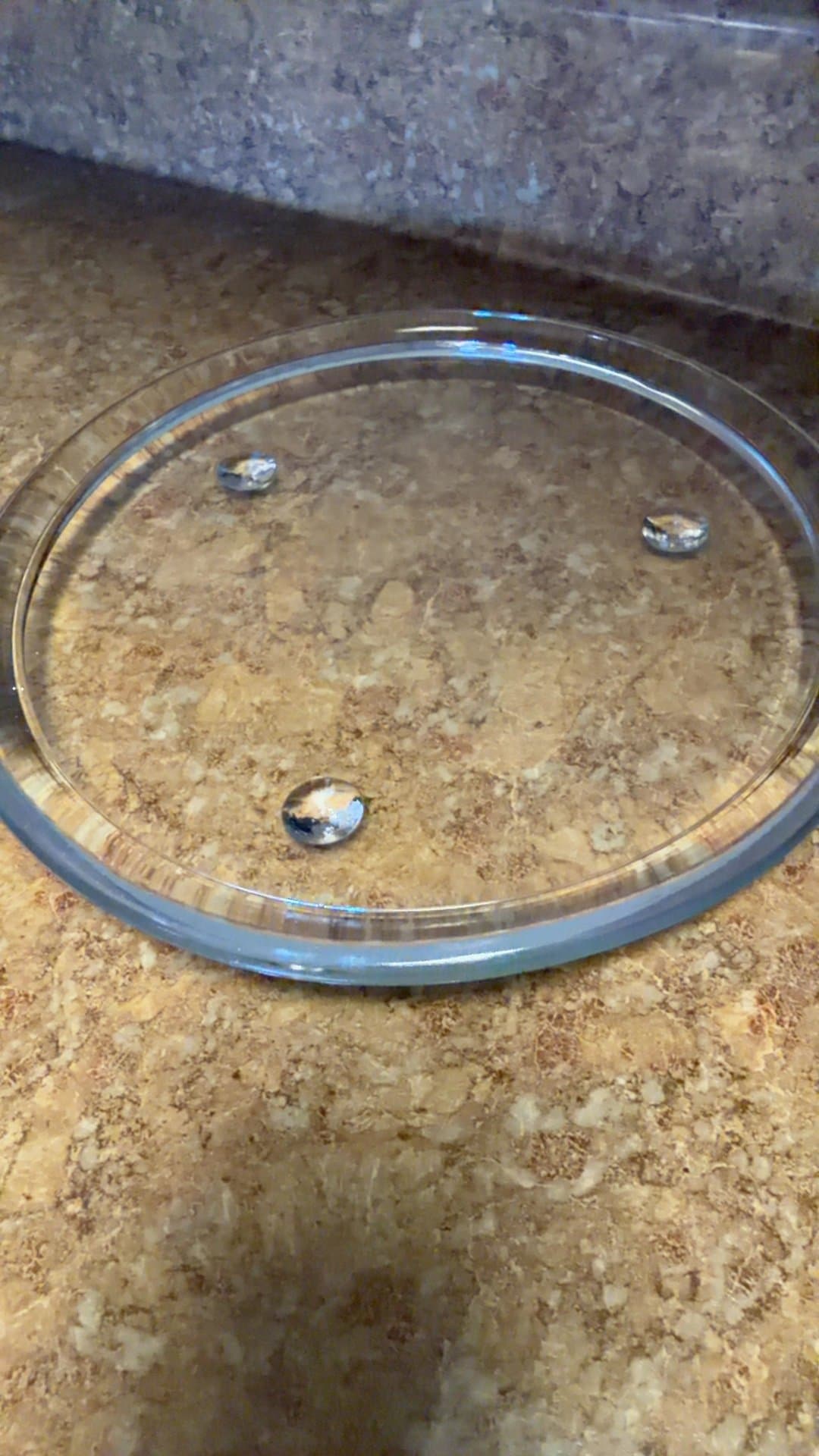 3 footed round tidbit cake platter/candle holder - Image 1