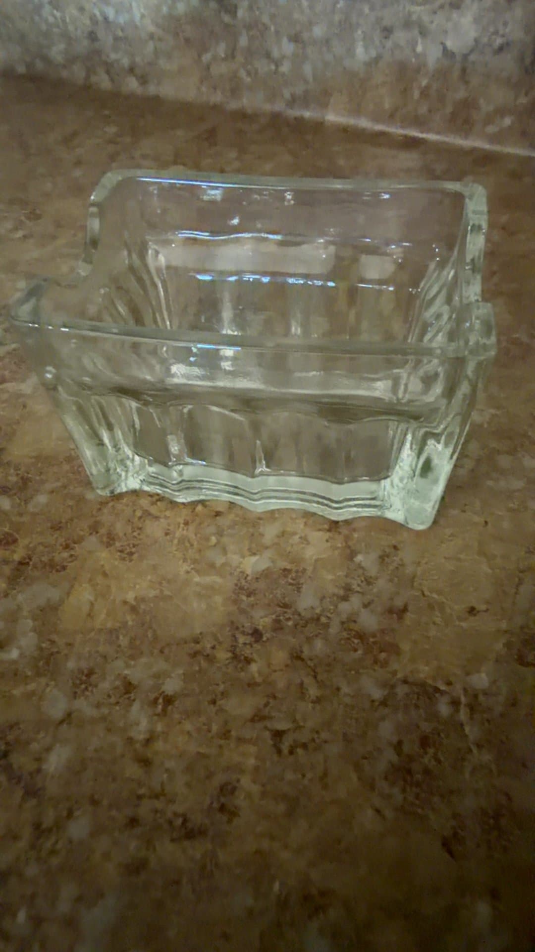 Ribbed Glass Sugar Packet Holder - Image 1