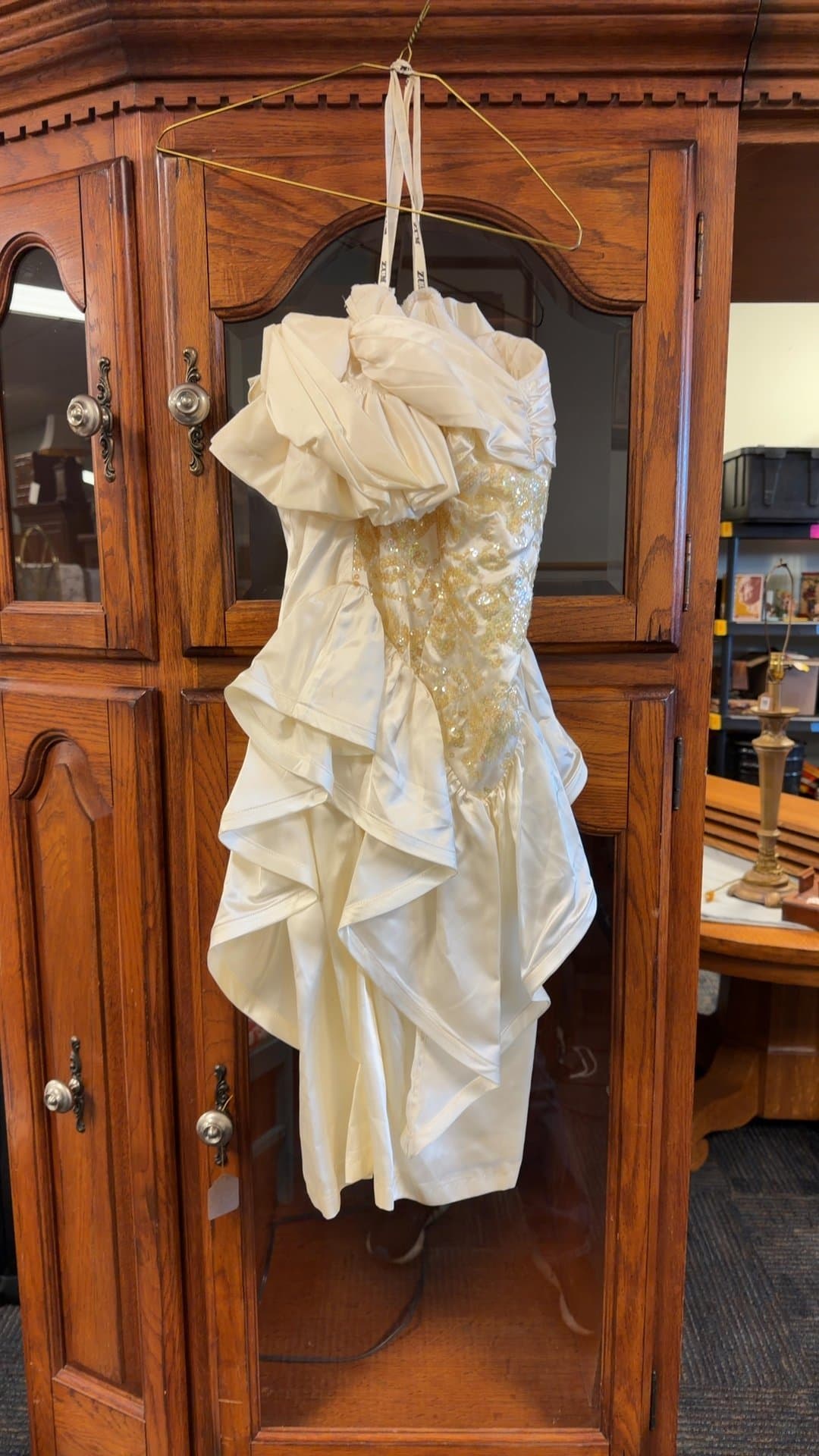 Vintage Zum Zum Ivory Ruffle Dress - Image 1