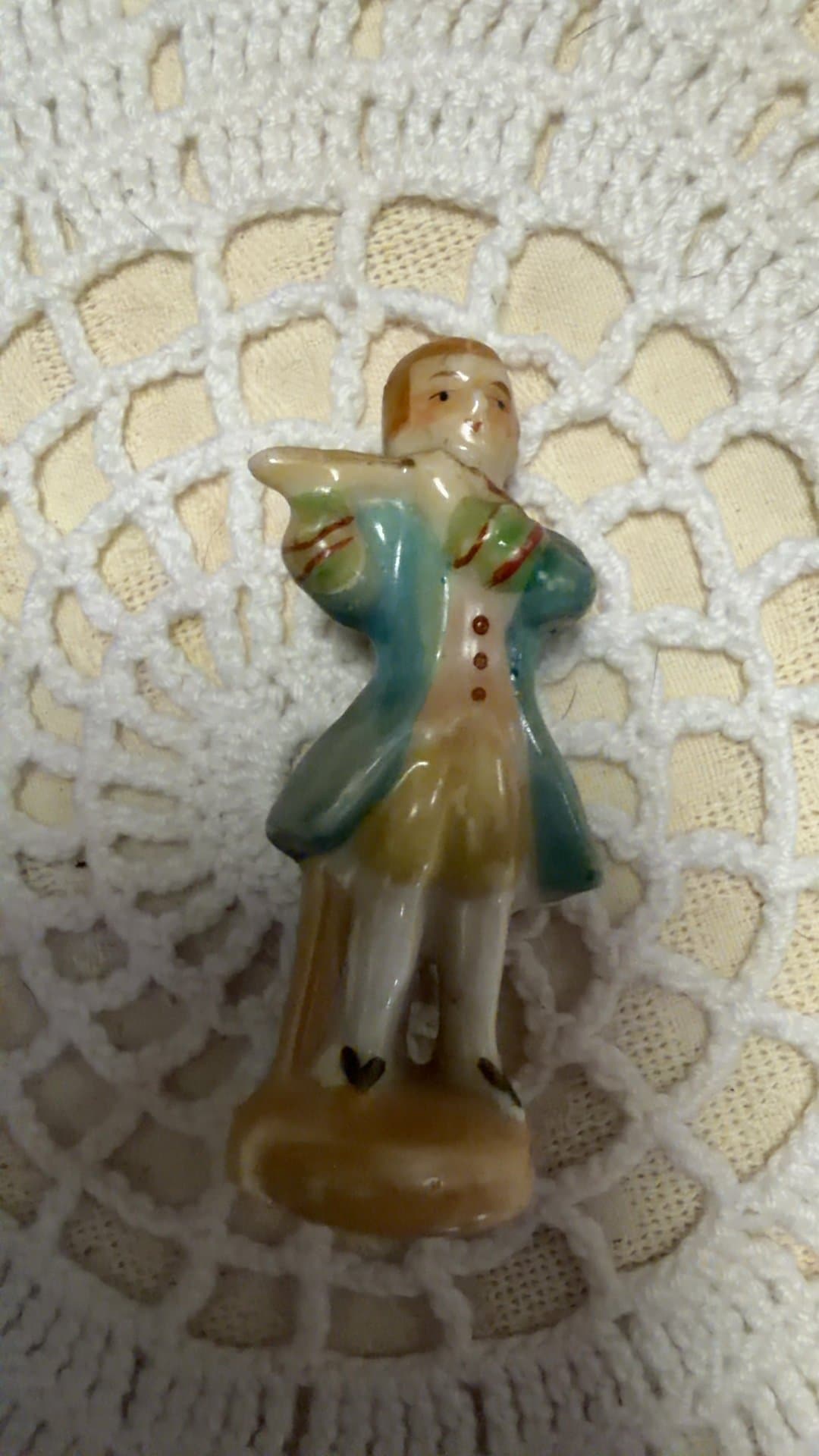 Vintage Made in Occupied Japan Porcelain Flute Player Figurine - Image 1