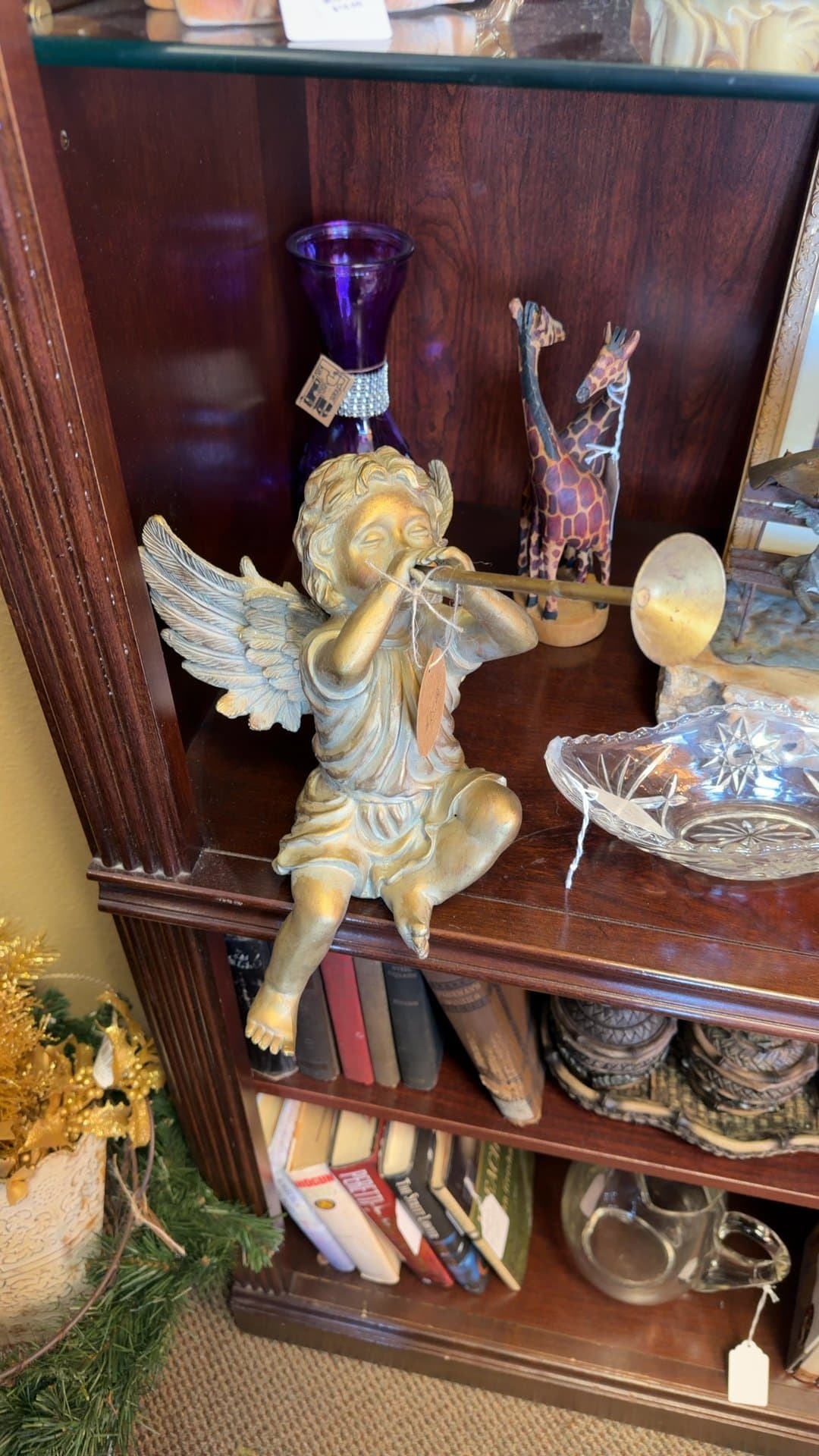 Angel Playing Trumpet Figurine - Image 1