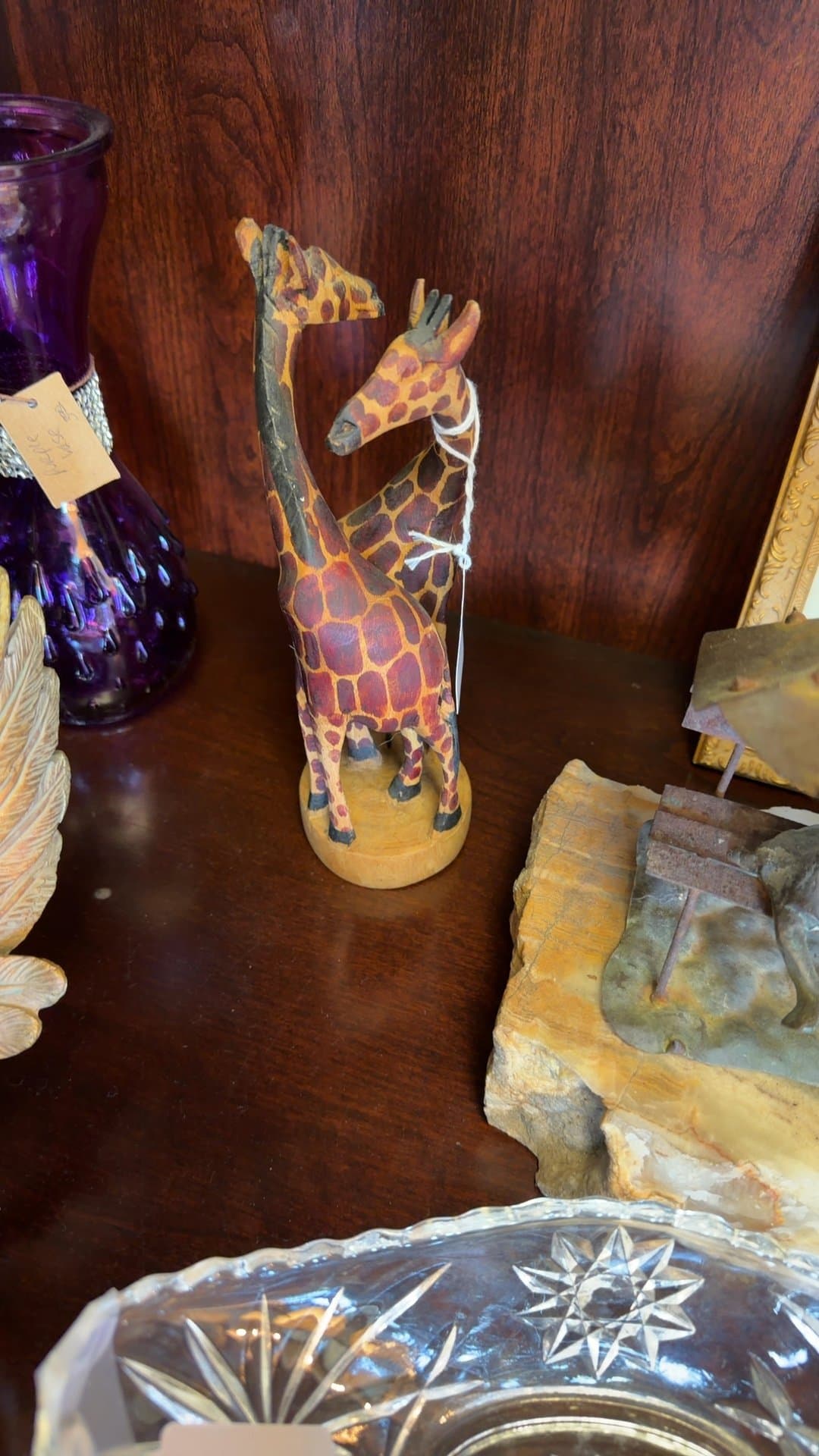 Wooden Giraffe Figurine - Image 1