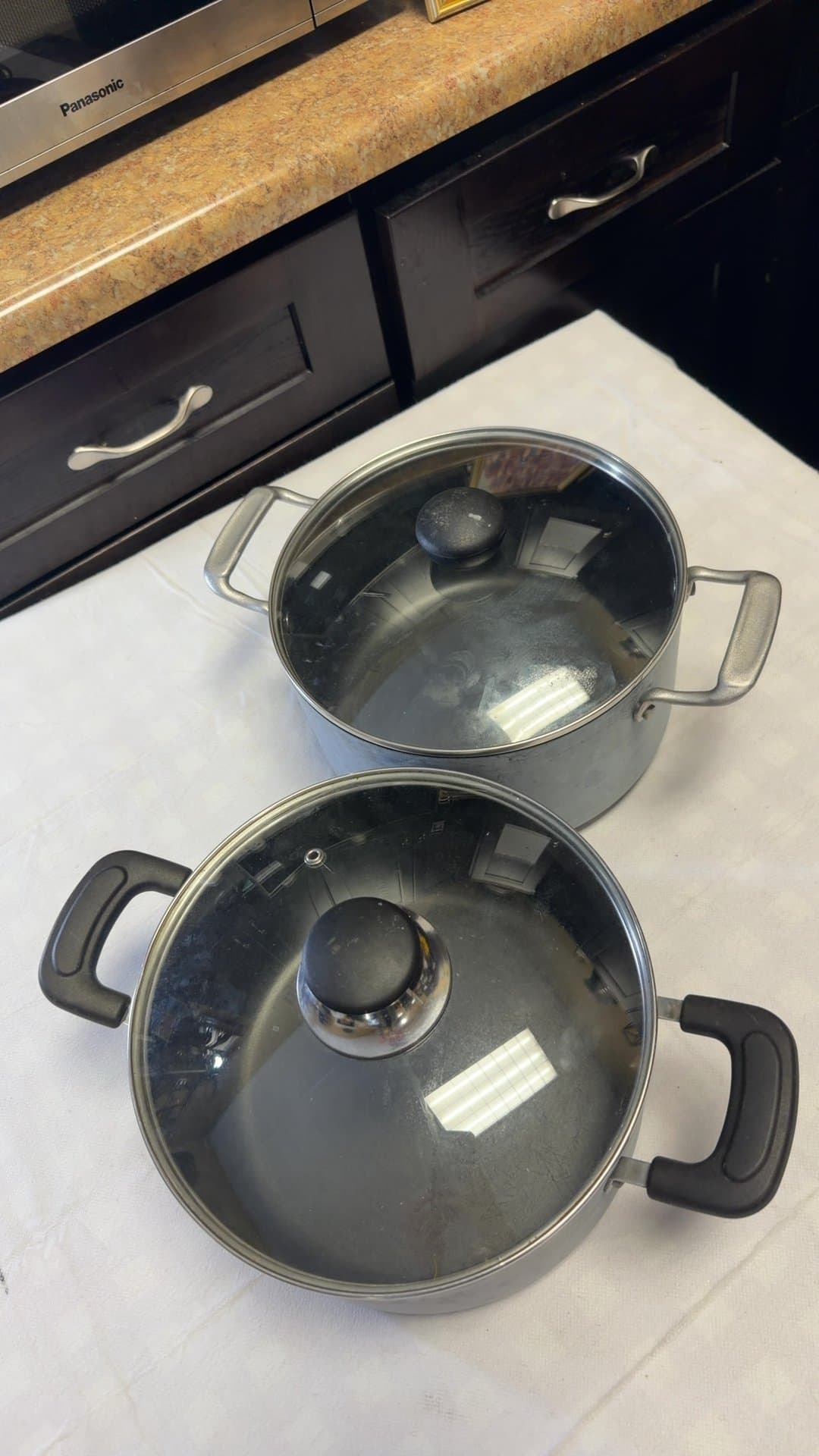 Member's Mark Stainless Steel Pots with Glass Lids - Image 1