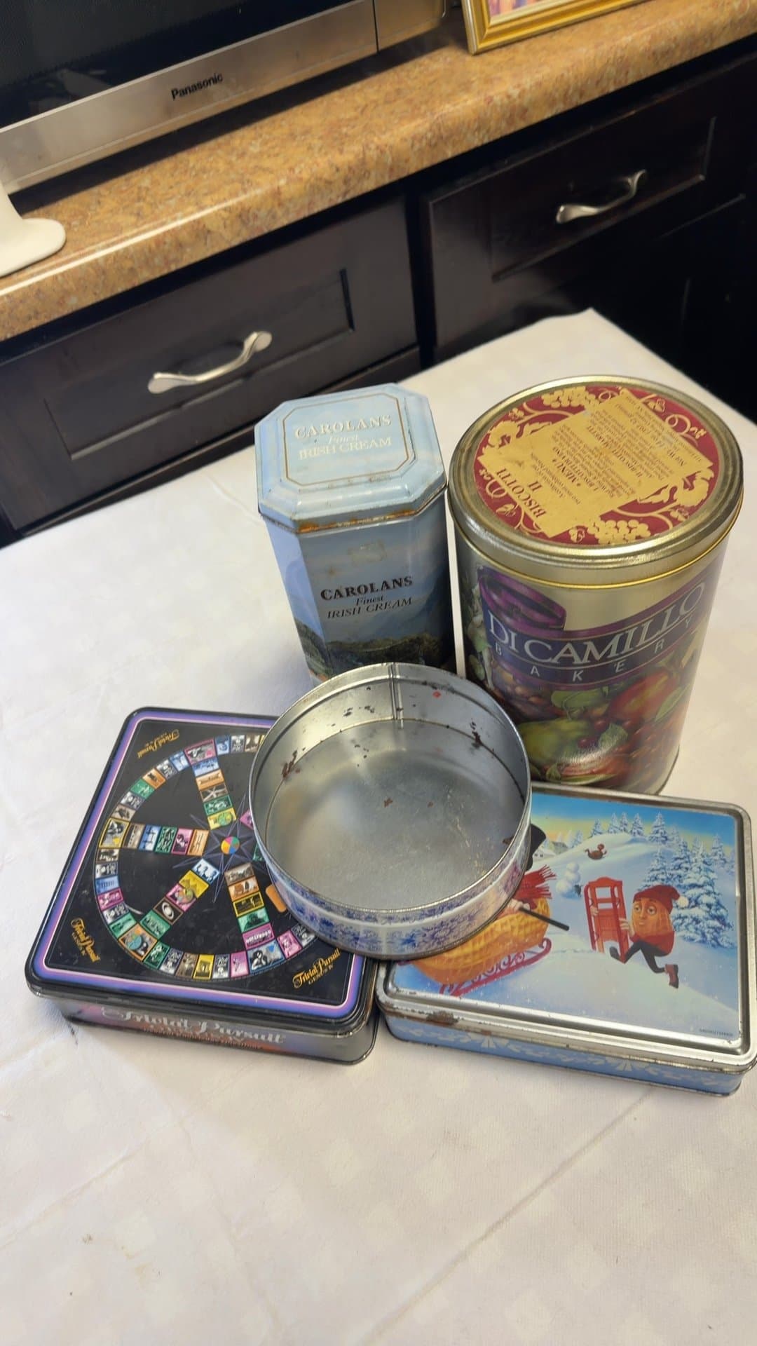 Assorted Decorative Tin Containers - Image 1