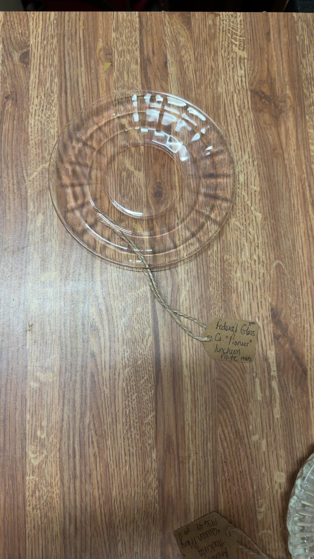 Federal Glass Co. 'Pioneer' Luncheon Plate