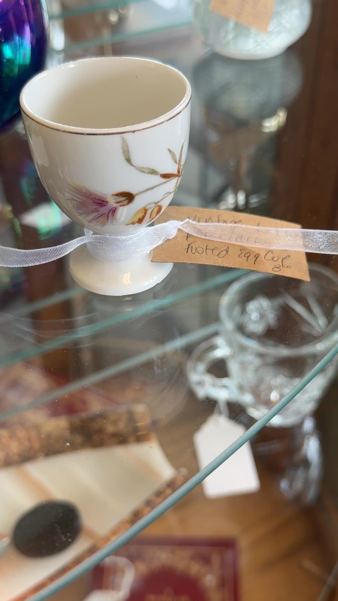 Vintage Lefton Porcelain Footed Egg Cup - Image 1