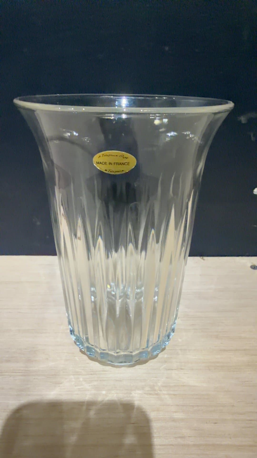 French Cut Crystal Glass Lamp Shade or Hurricane Candle Shade - Image 1