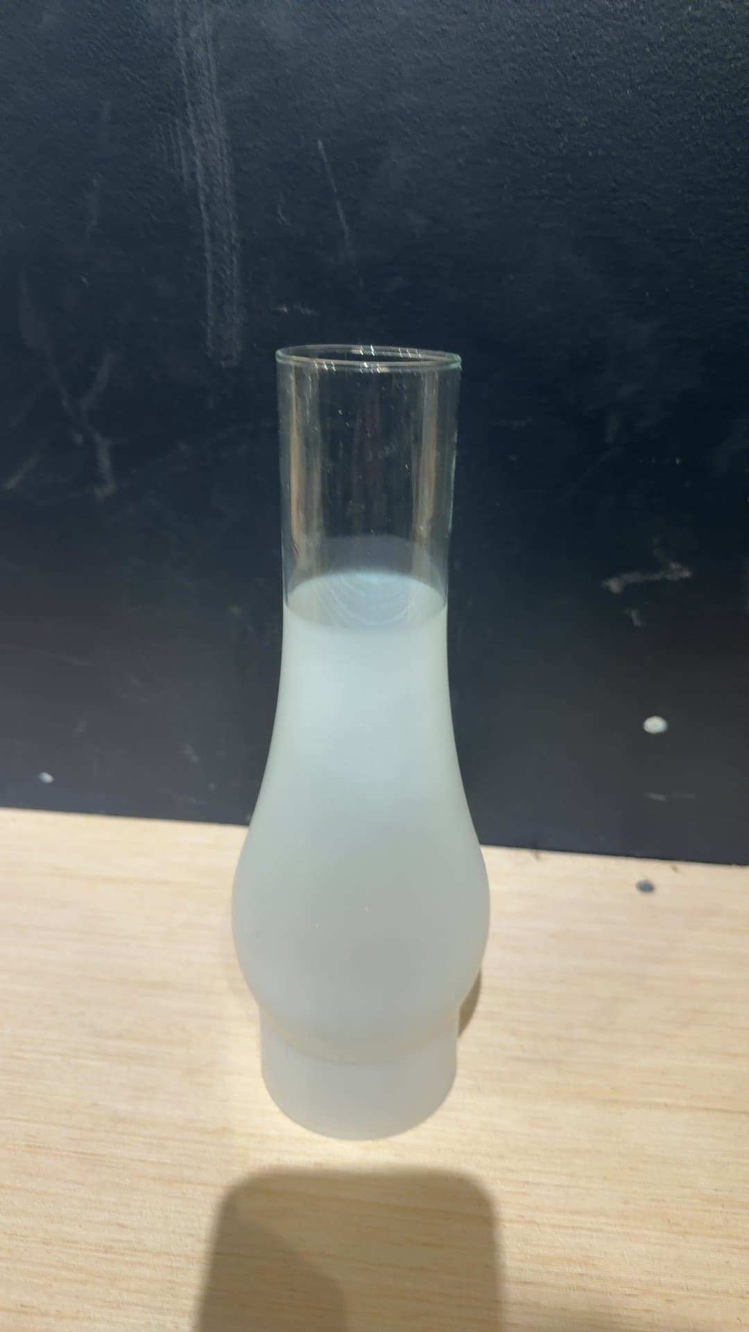 Frosted Glass Oil Lamp Chimney 10.5 Inch - Image 1