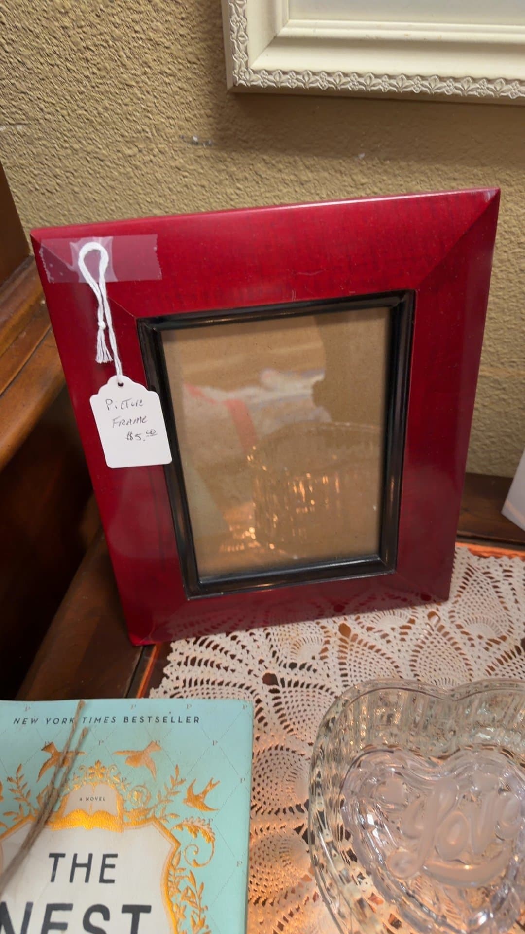 Red Wooden Picture Frame - Image 1